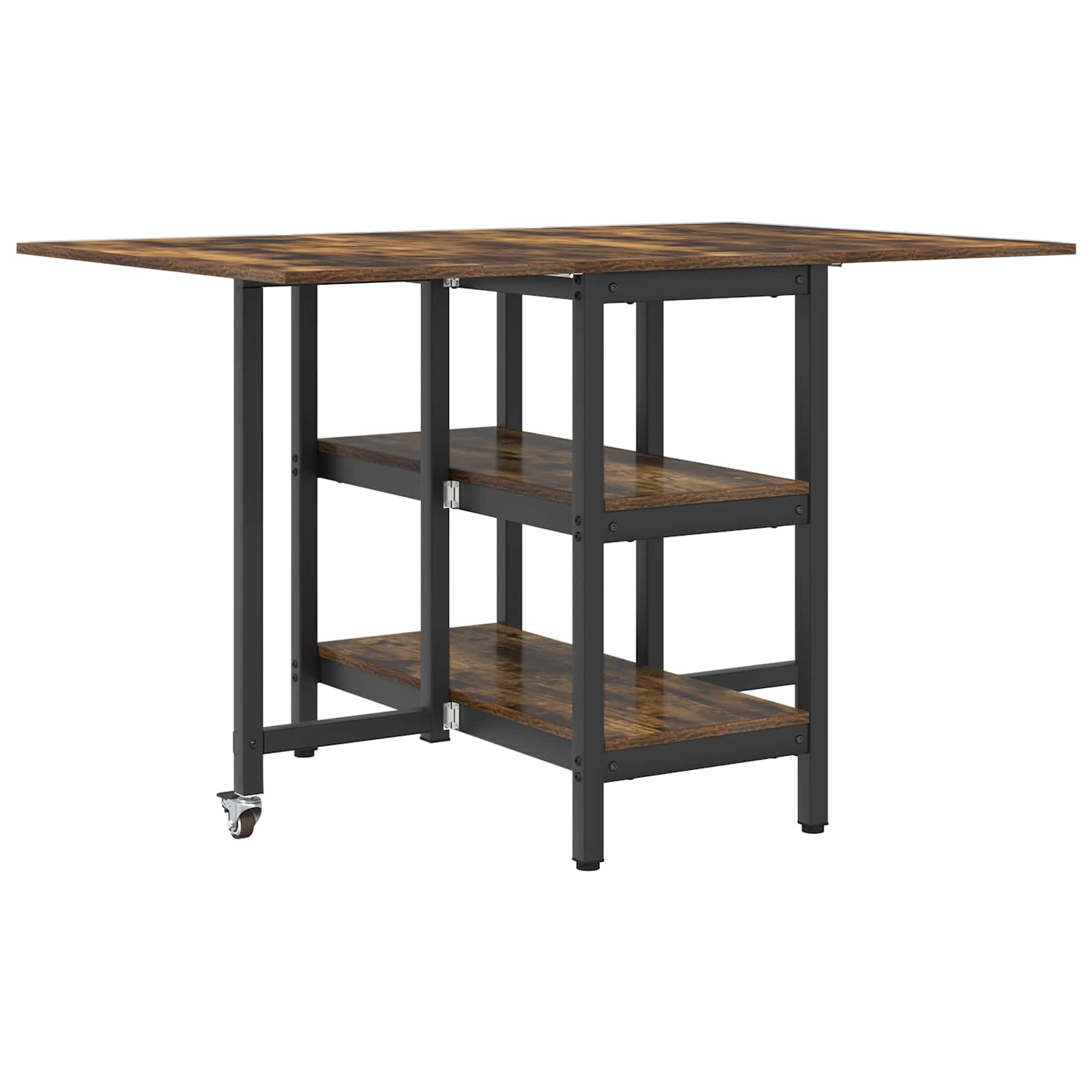 Table à dîner 122 x 80 x 76,5 cm Bois d'ingénierie Chêne fumé - XIOS