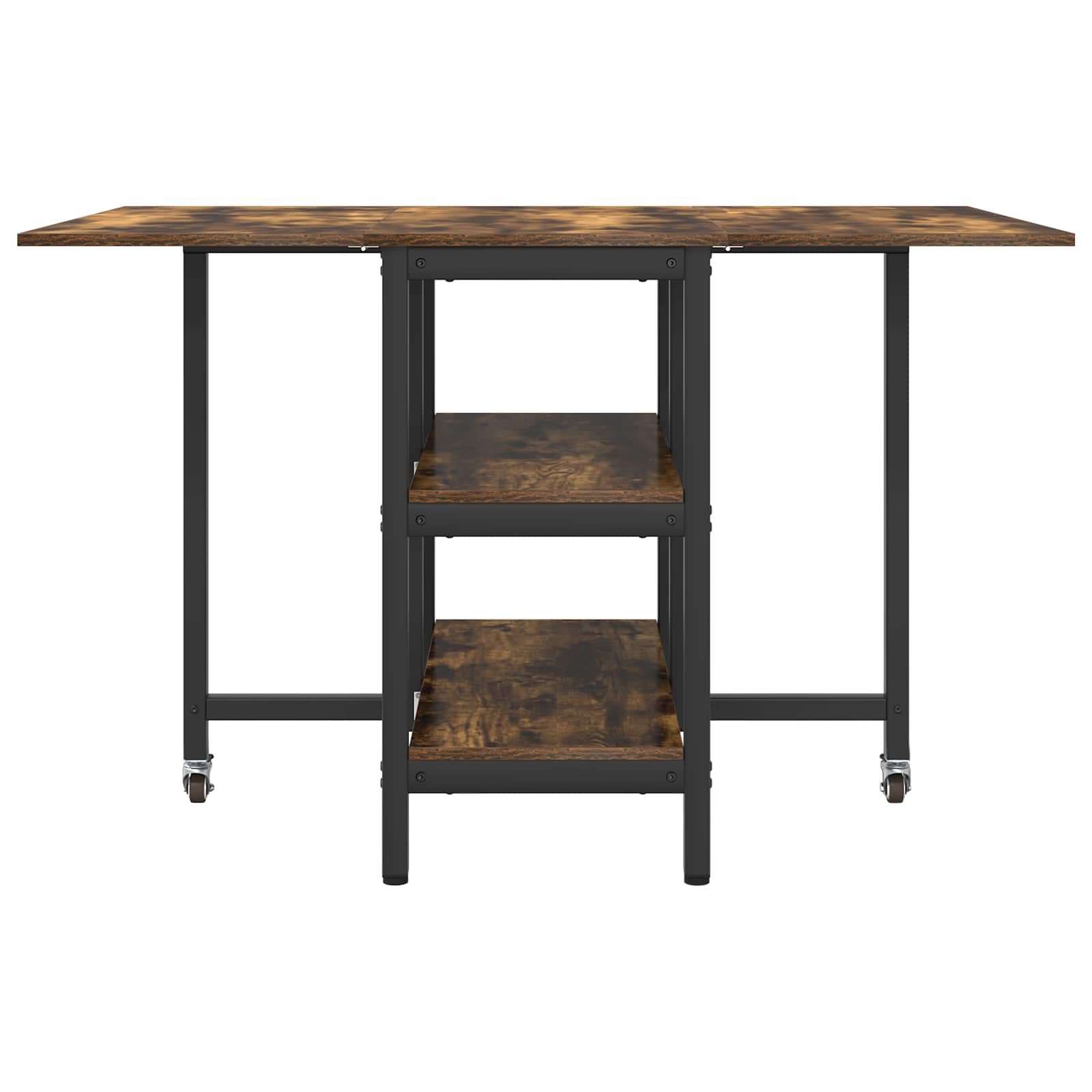 Table à dîner 122 x 80 x 76,5 cm Bois d'ingénierie Chêne fumé - XIOS