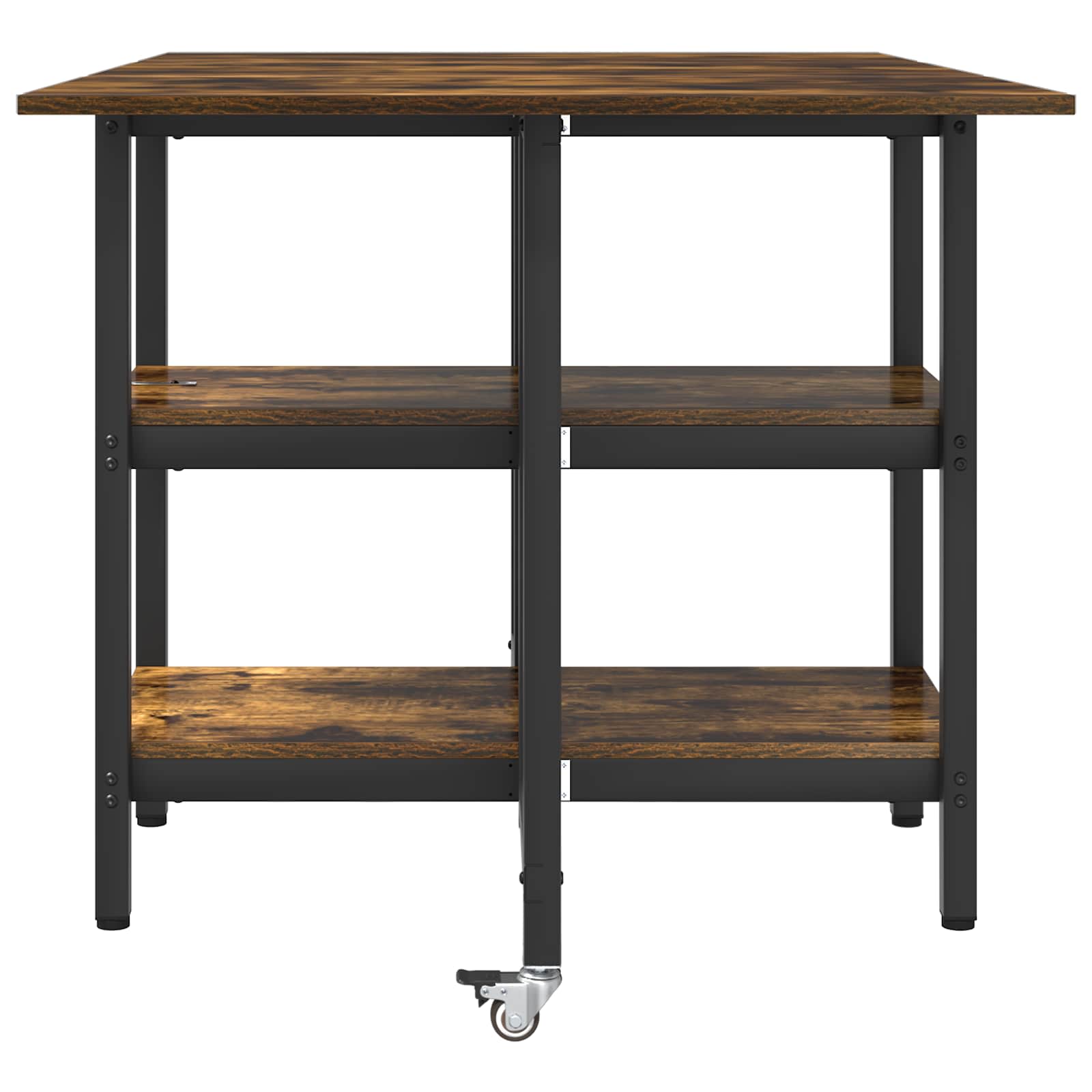Table à dîner 122 x 80 x 76,5 cm Bois d'ingénierie Chêne fumé - XIOS