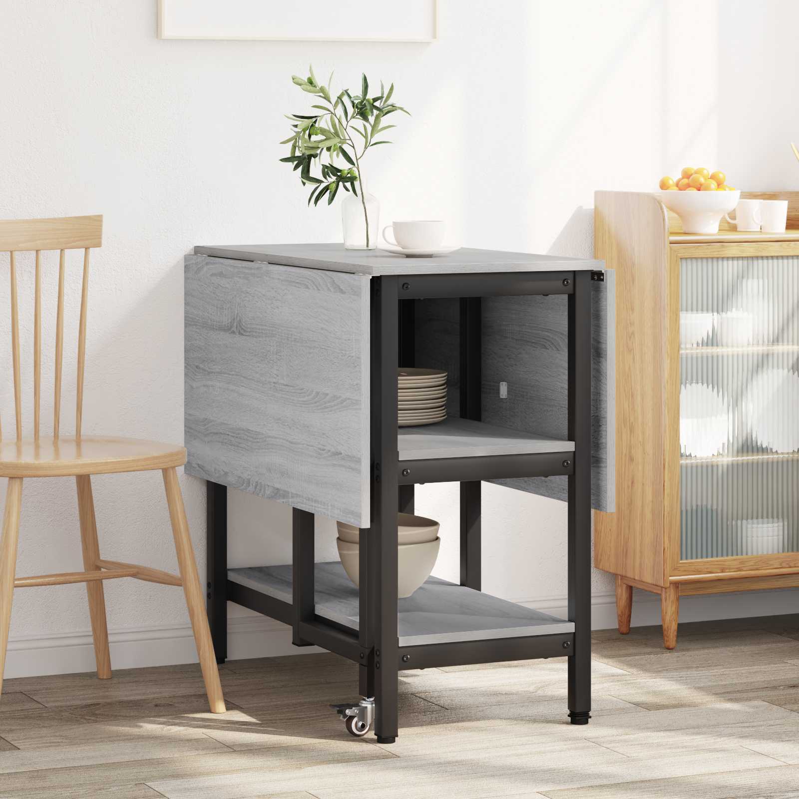 Table à dîner 122 x 80 x 76,5 cm Bois d'ingénierie Sonoma gris - XIOS