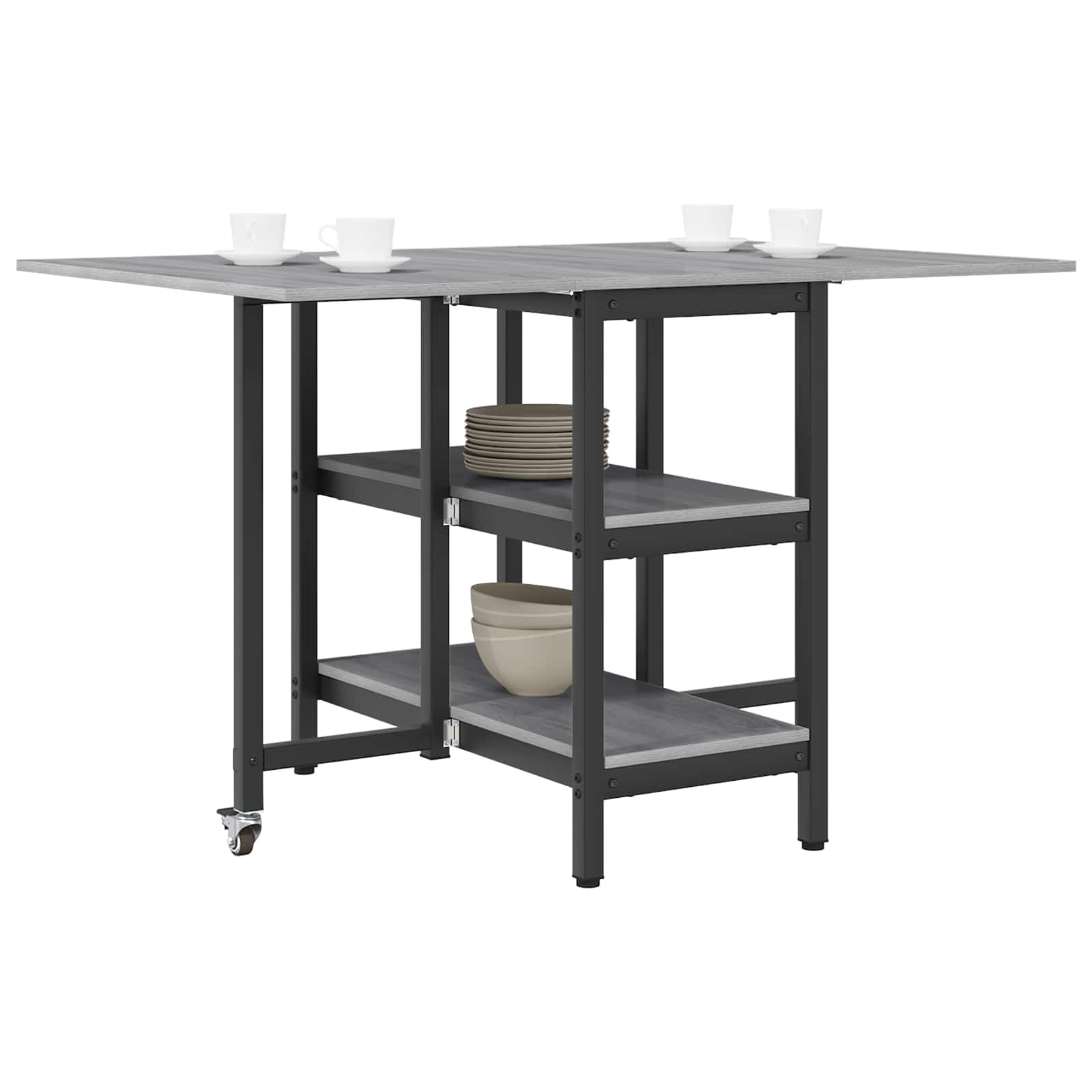 Table à dîner 122 x 80 x 76,5 cm Bois d'ingénierie Sonoma gris - XIOS