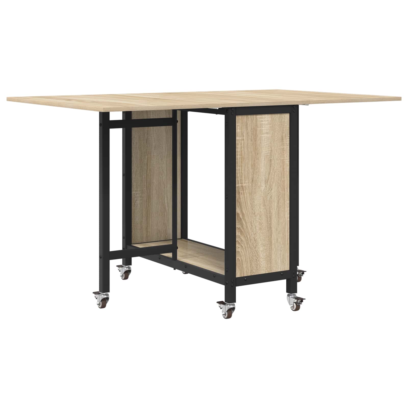 Table à manger pliante avec roulettes 130 x 80 x 76,5 cm - XIOS