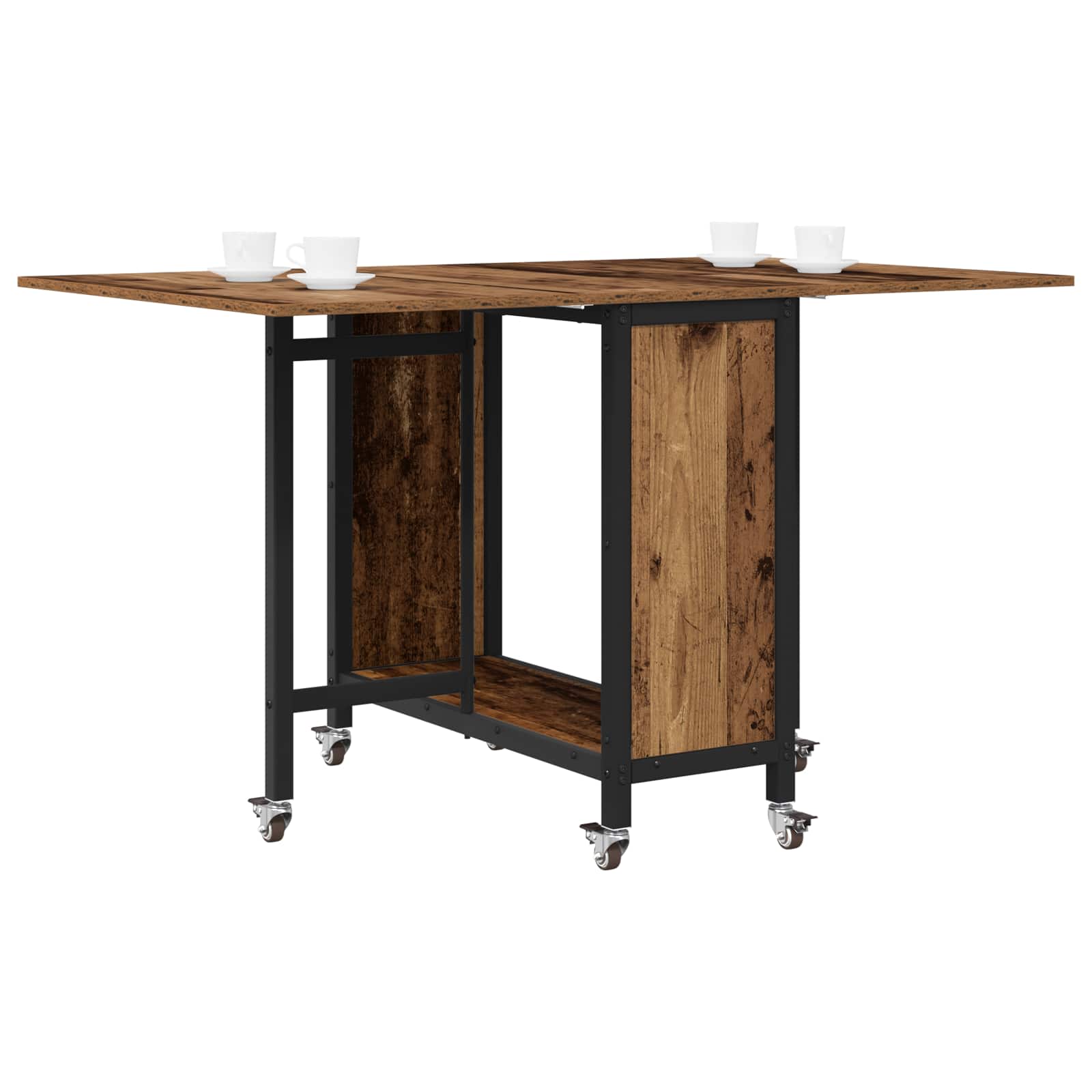Table à manger pliante avec roulettes 130 x 80 x 76,5 cm - XIOS
