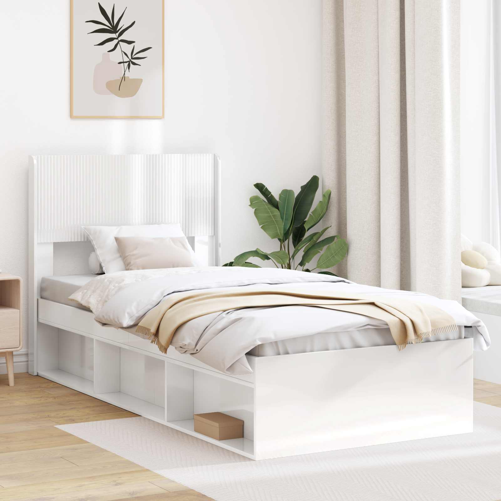 Tête de lit Blanc brillant PB - XIOS