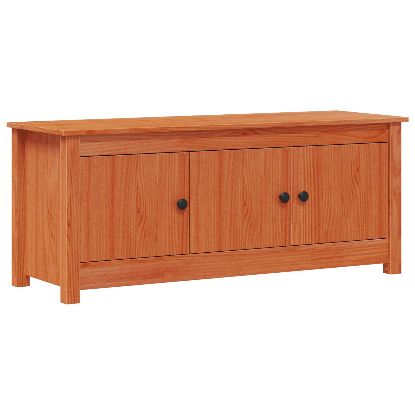 Cabinet à chaussures Brun Ciré 110 x 38 x 45,5 cm Pin massif - XIOS
