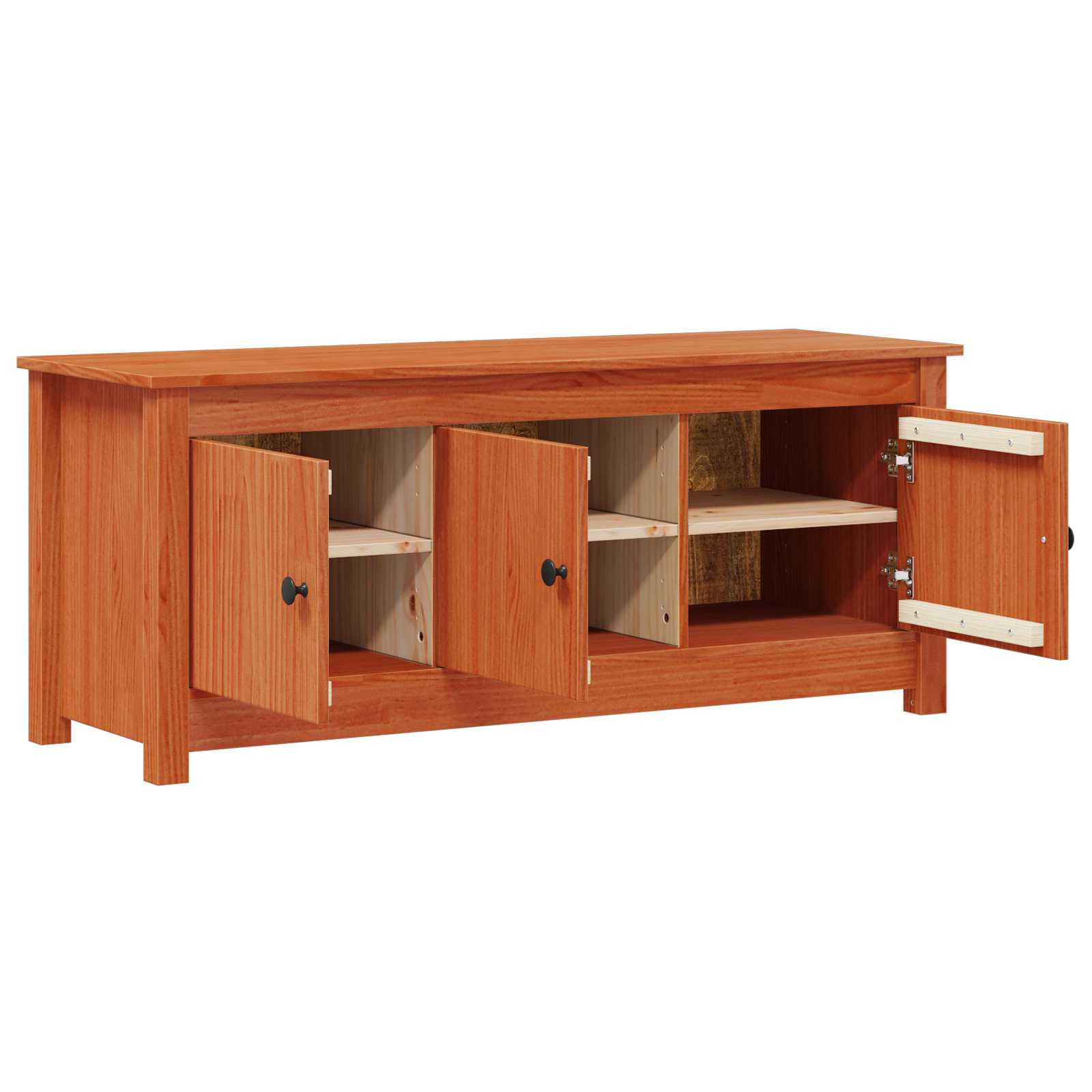 Cabinet à chaussures Brun Ciré 110 x 38 x 45,5 cm Pin massif - XIOS