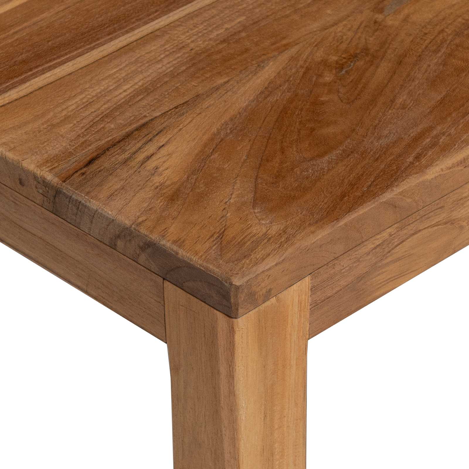 Table console Naturel 110 x 35 x 75 cm Bois de teck massif