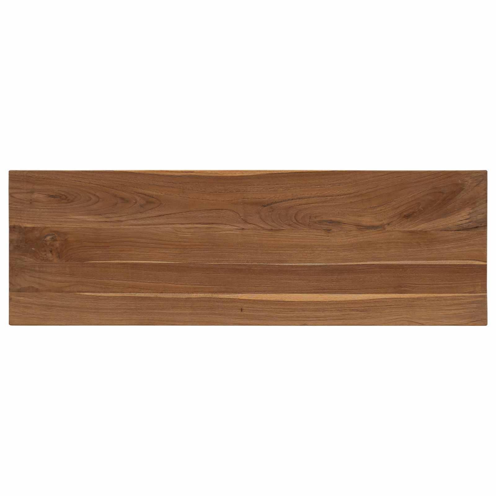 Table console Naturel 110 x 35 x 75 cm Bois de teck massif