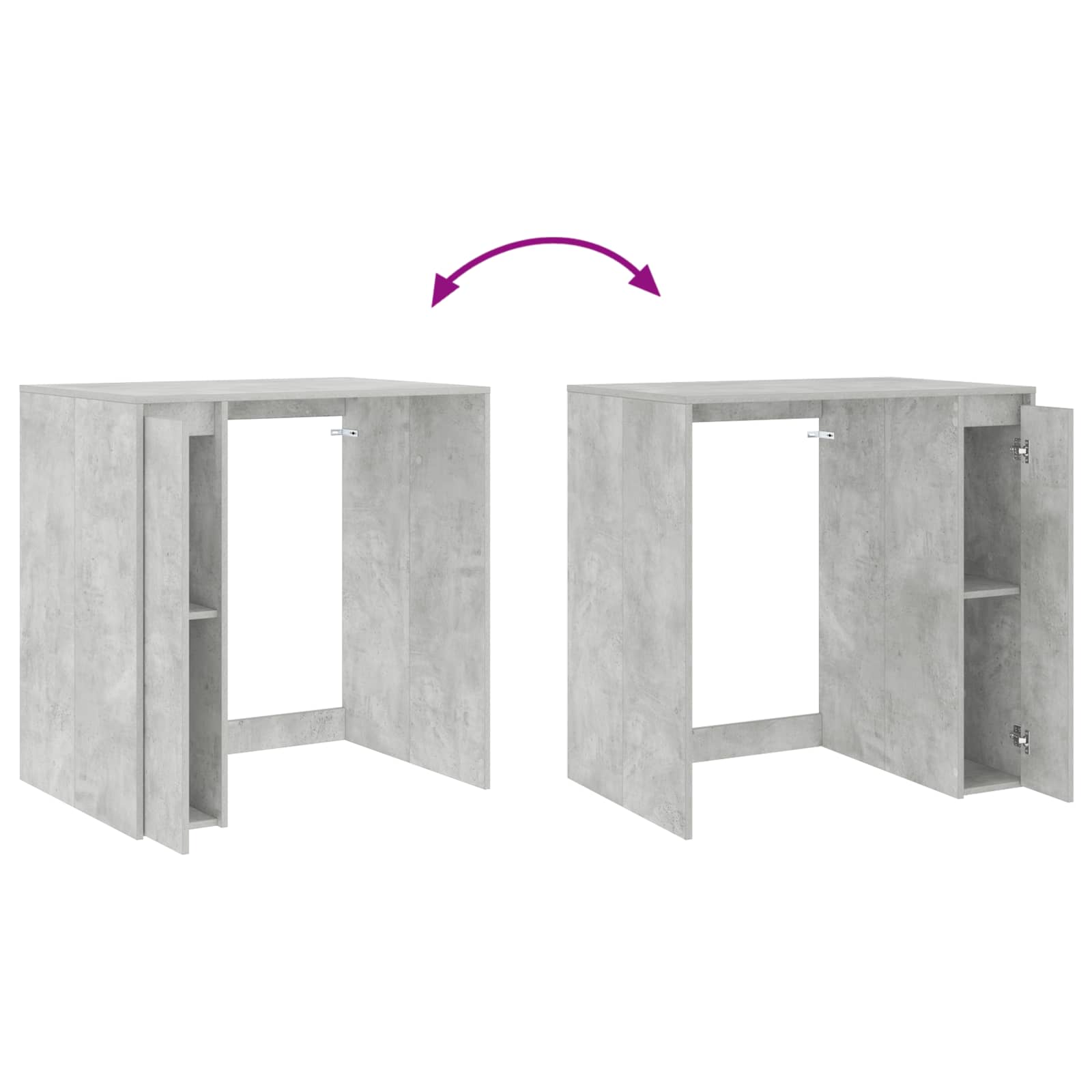 Armoire pour machine à laver avec porte Béton 87 x 60 x 89 cm