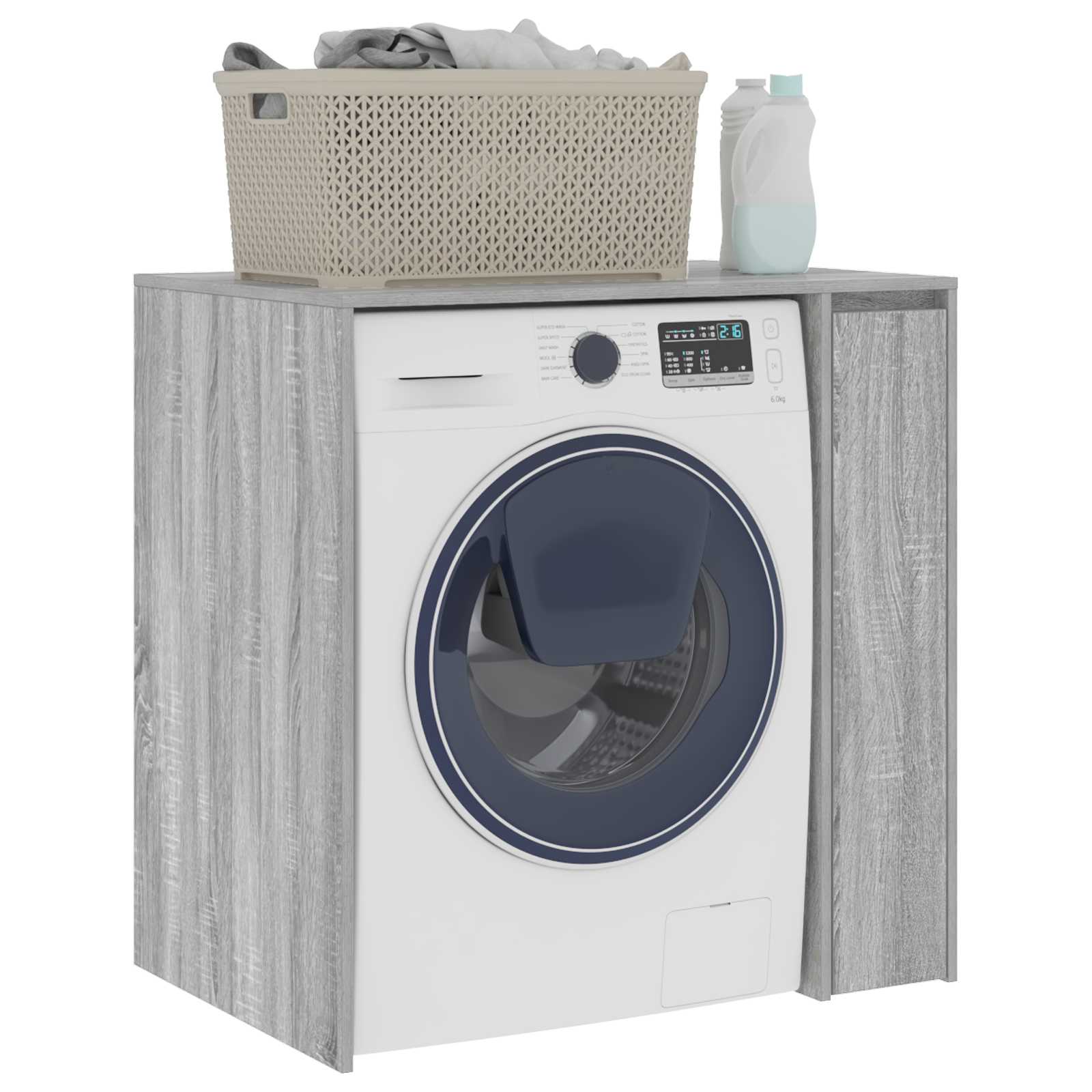 Armoire pour machine à laver Gris Sonoma 87 x 60 x 89 cm - XIOS