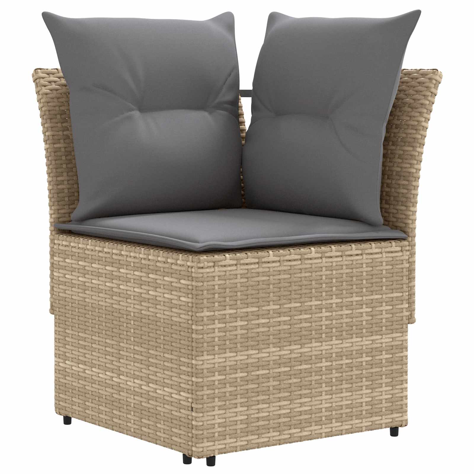 Ensembles de meubles 4 pcs Beige et Gris clair Rotin PE - XIOS