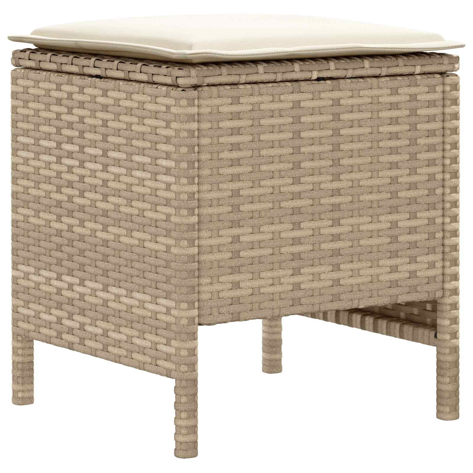 Ensembles de meubles 6 pcs Beige et crème Rotin PE