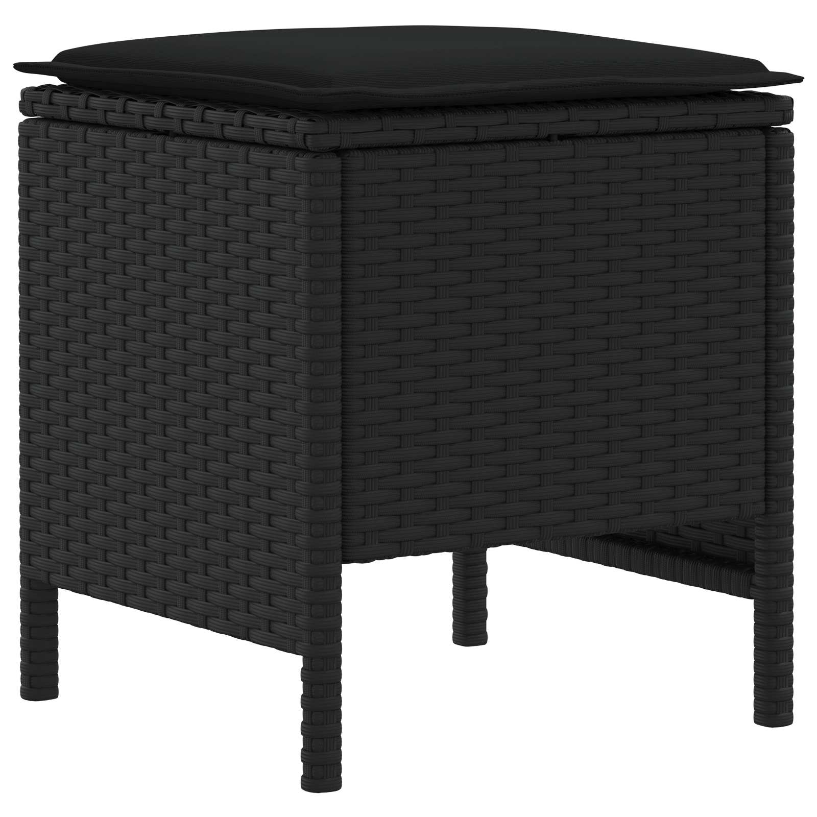 Ensembles de meubles avec oreiller 8 pcs Noir Rotin PE - XIOS