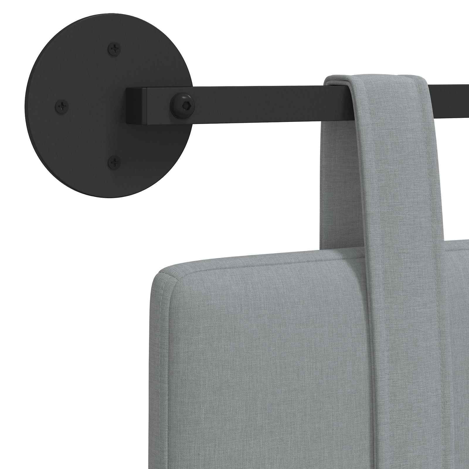 Tête de lit suspendue Uni Gris clair 130 x 55 x 5 cm tissu - XIOS