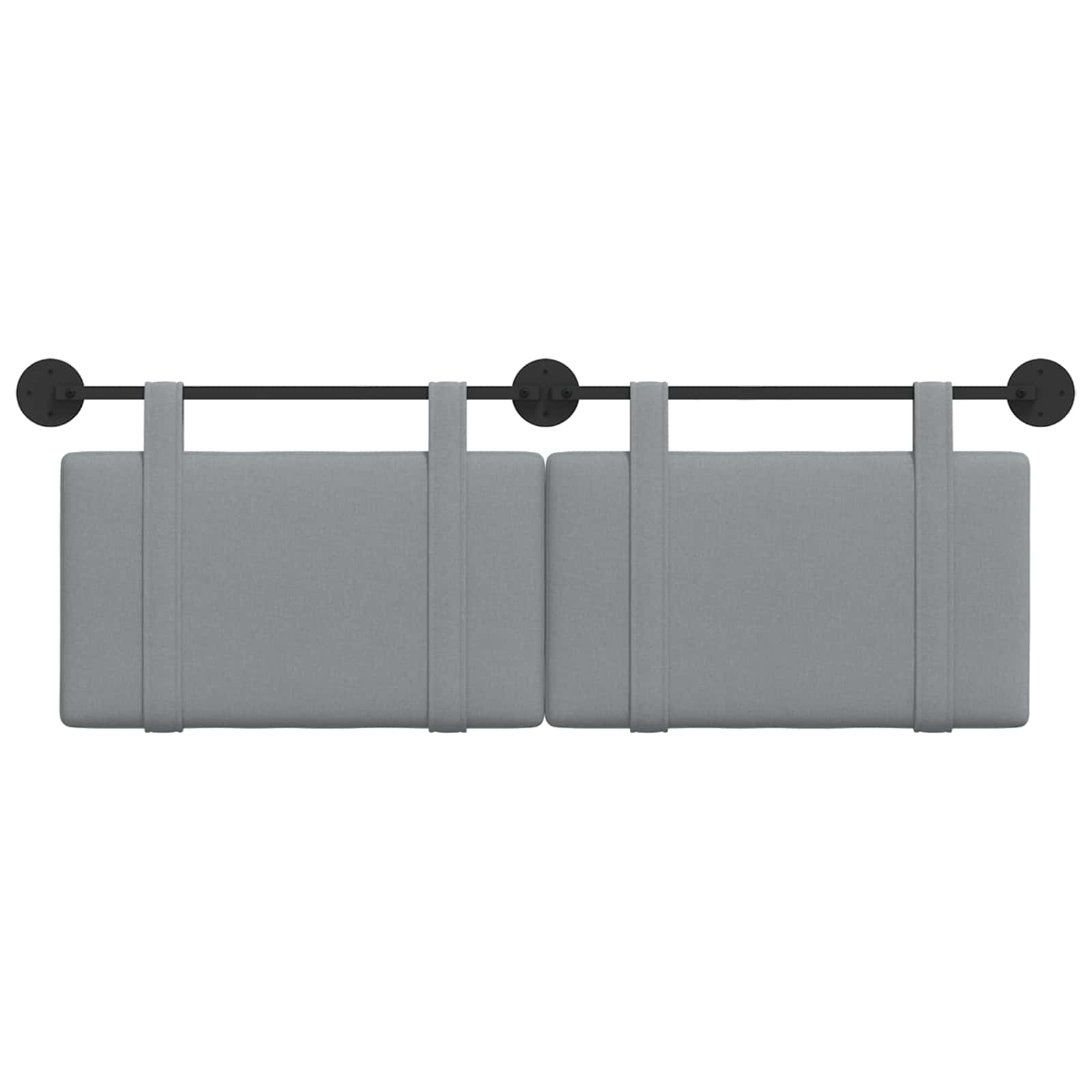 Tête de lit suspendue Uni Gris clair 130 x 55 x 5 cm tissu - XIOS