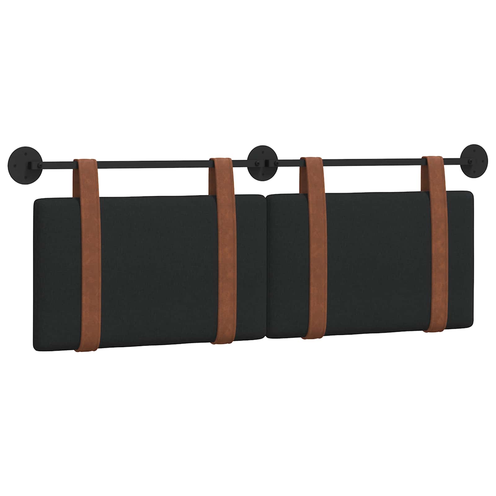 Tête de lit suspendue Uni Noir 130 x 55 x 5 cm PU antique