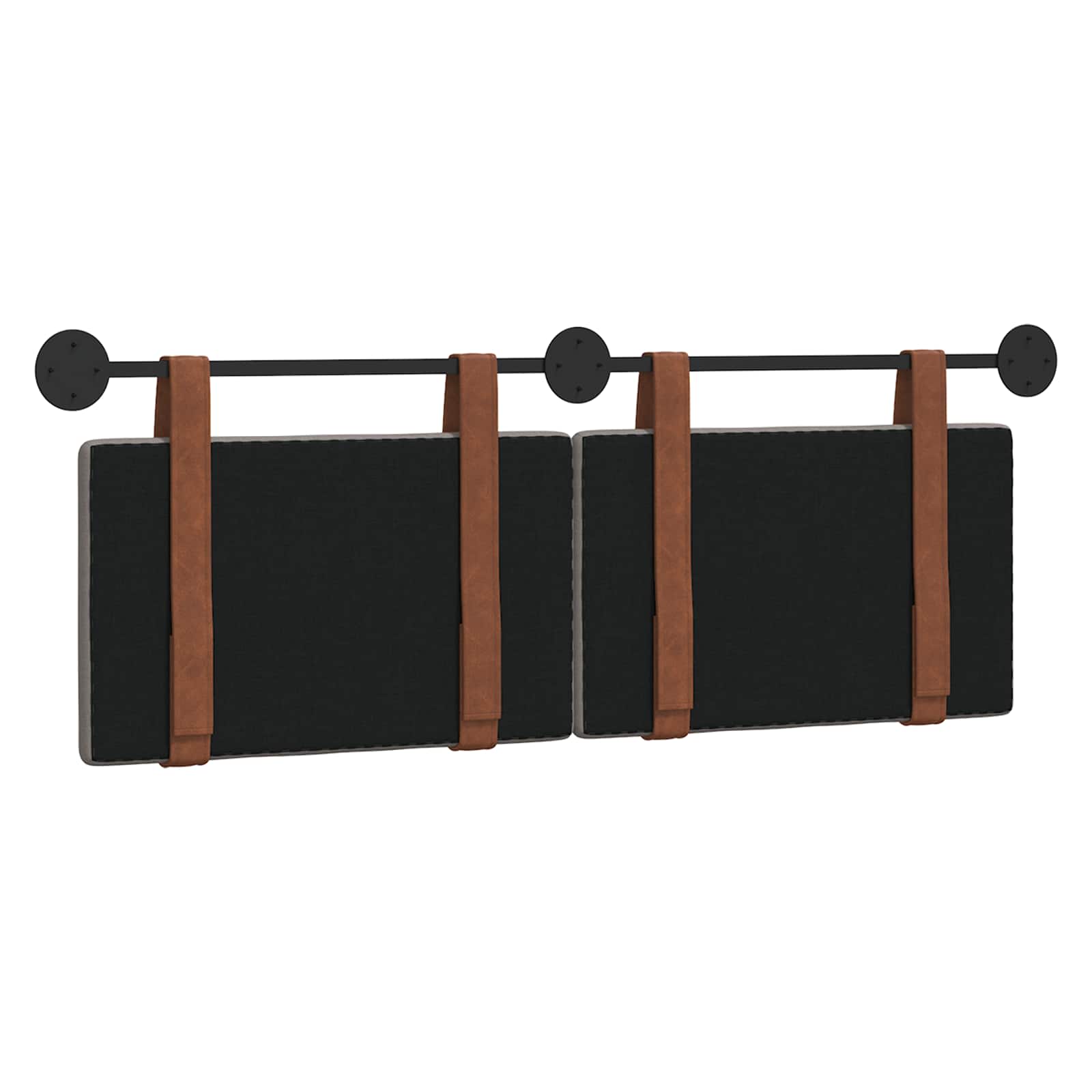 Tête de lit suspendue Taupe PU antique