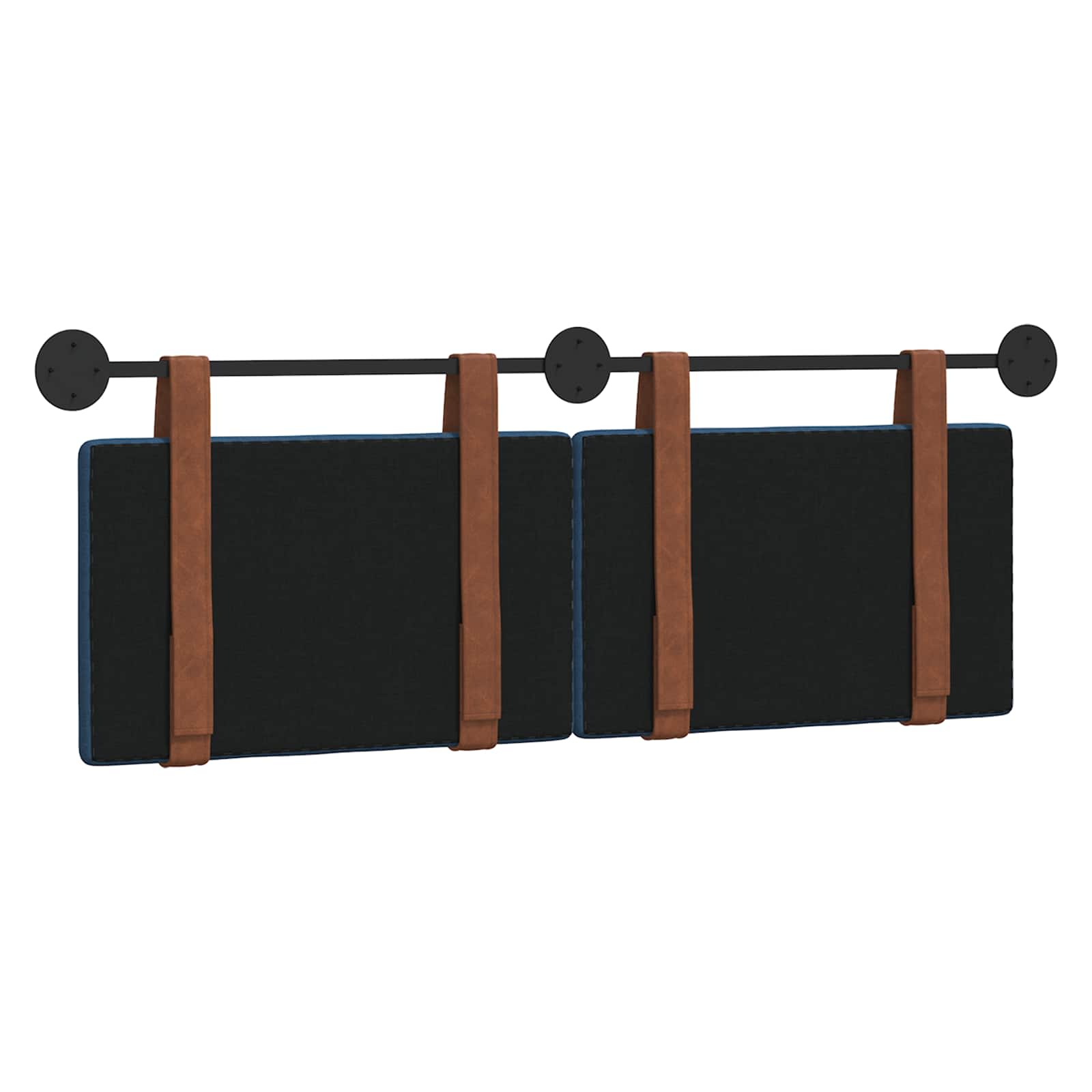 Tête de lit suspendue Bleu PU antique