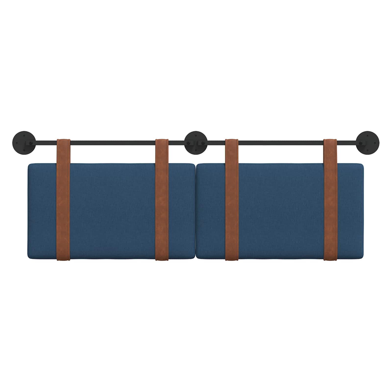 Tête de lit suspendue Bleu PU antique