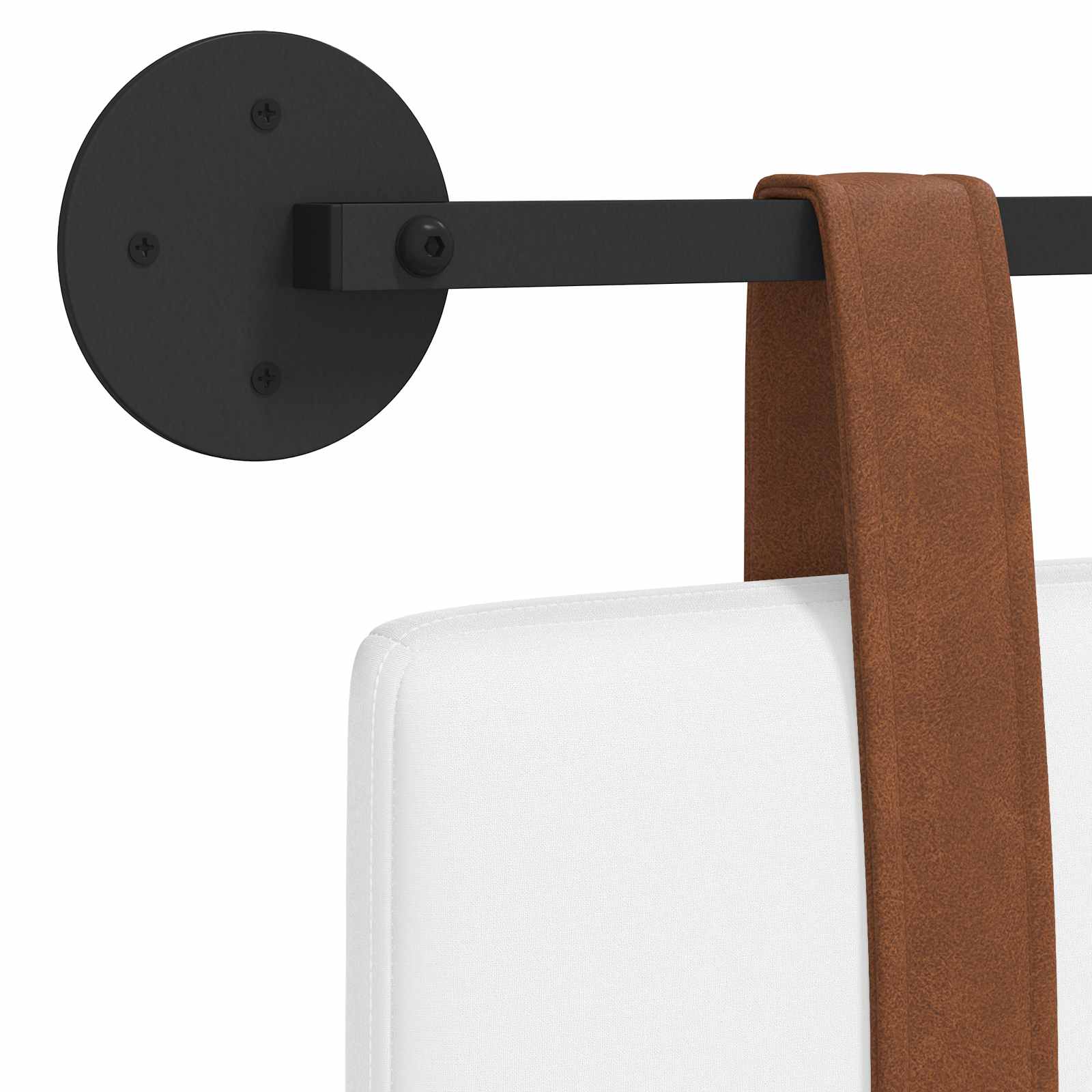 Tête de lit suspendue Blanc PU antique