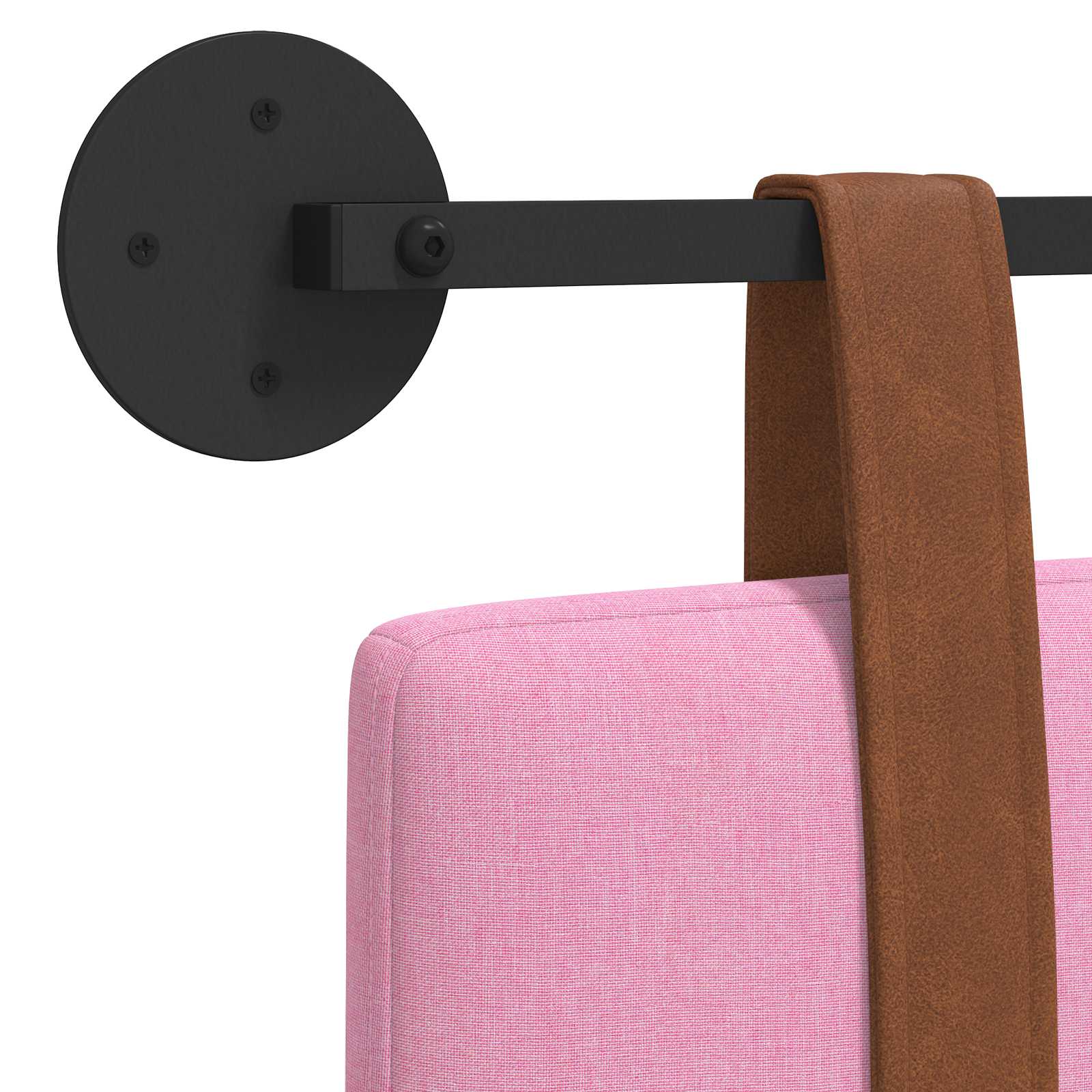 Tête de lit suspendue Rose PU antique