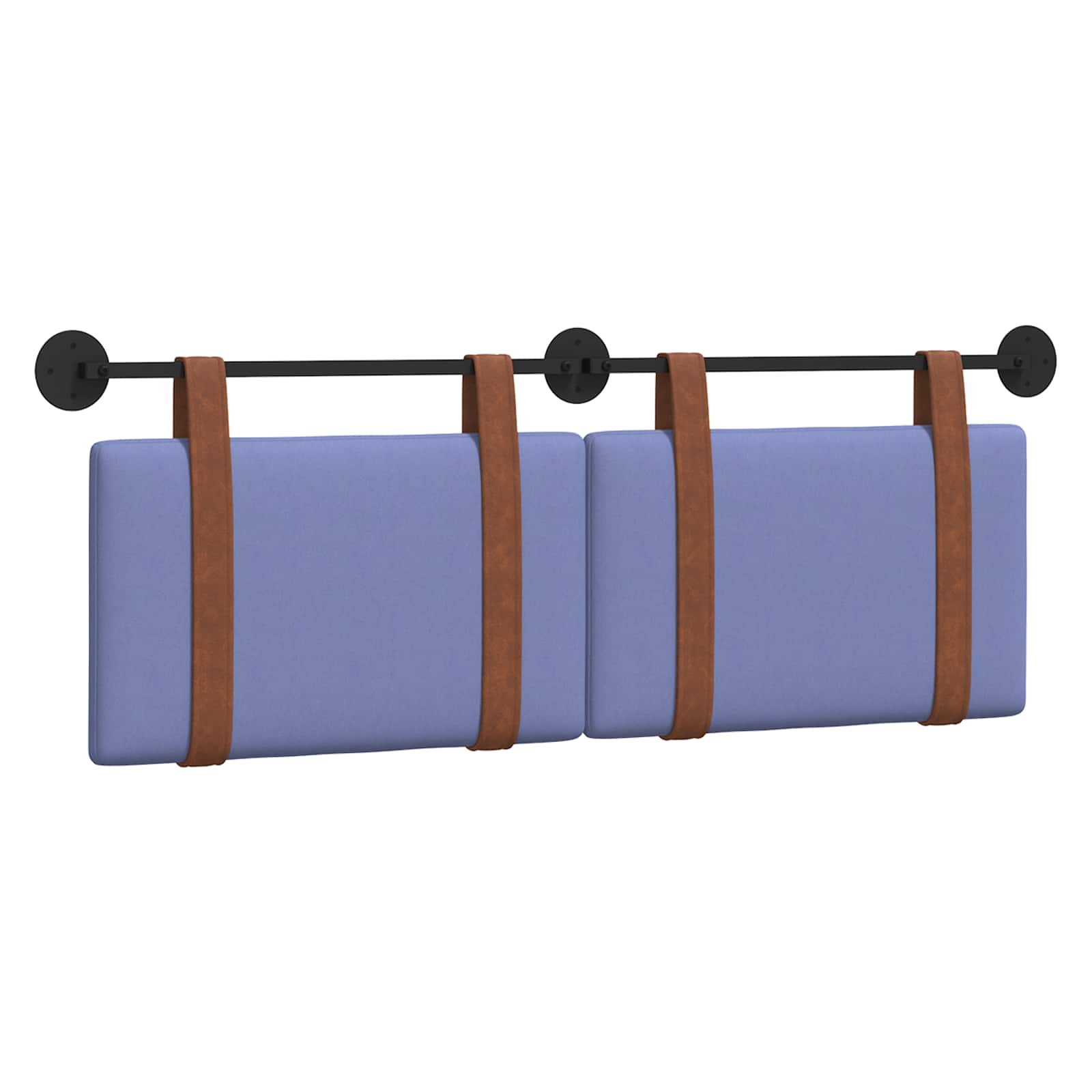 Tête de lit suspendue Uni Bleu denim 130 x 55 x 5 cm PU antique