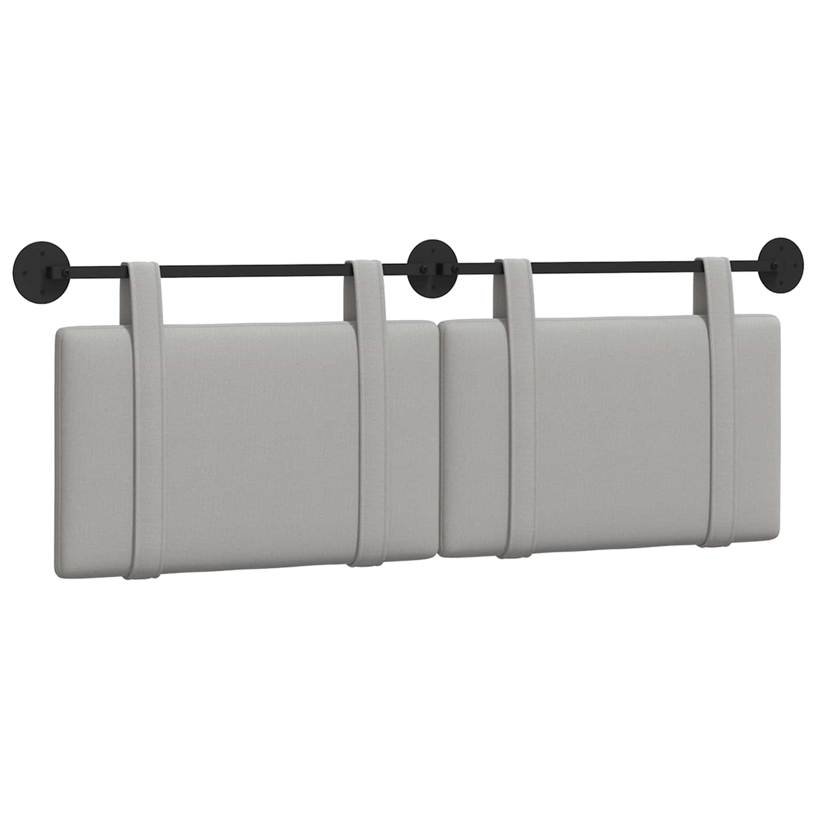Tête de lit suspendue Gris nuage Tissu