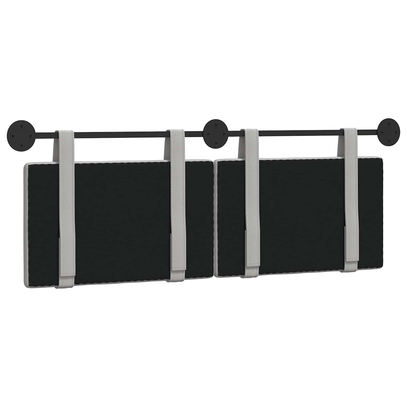 Tête de lit suspendue Gris nuage Tissu