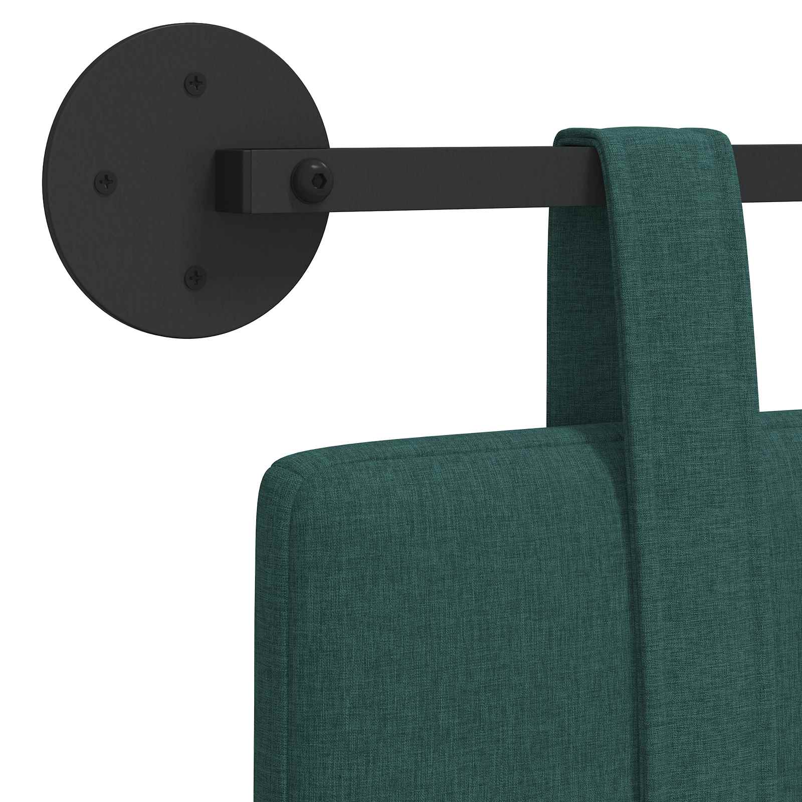 Tête de lit suspendue Vert foncé Tissu