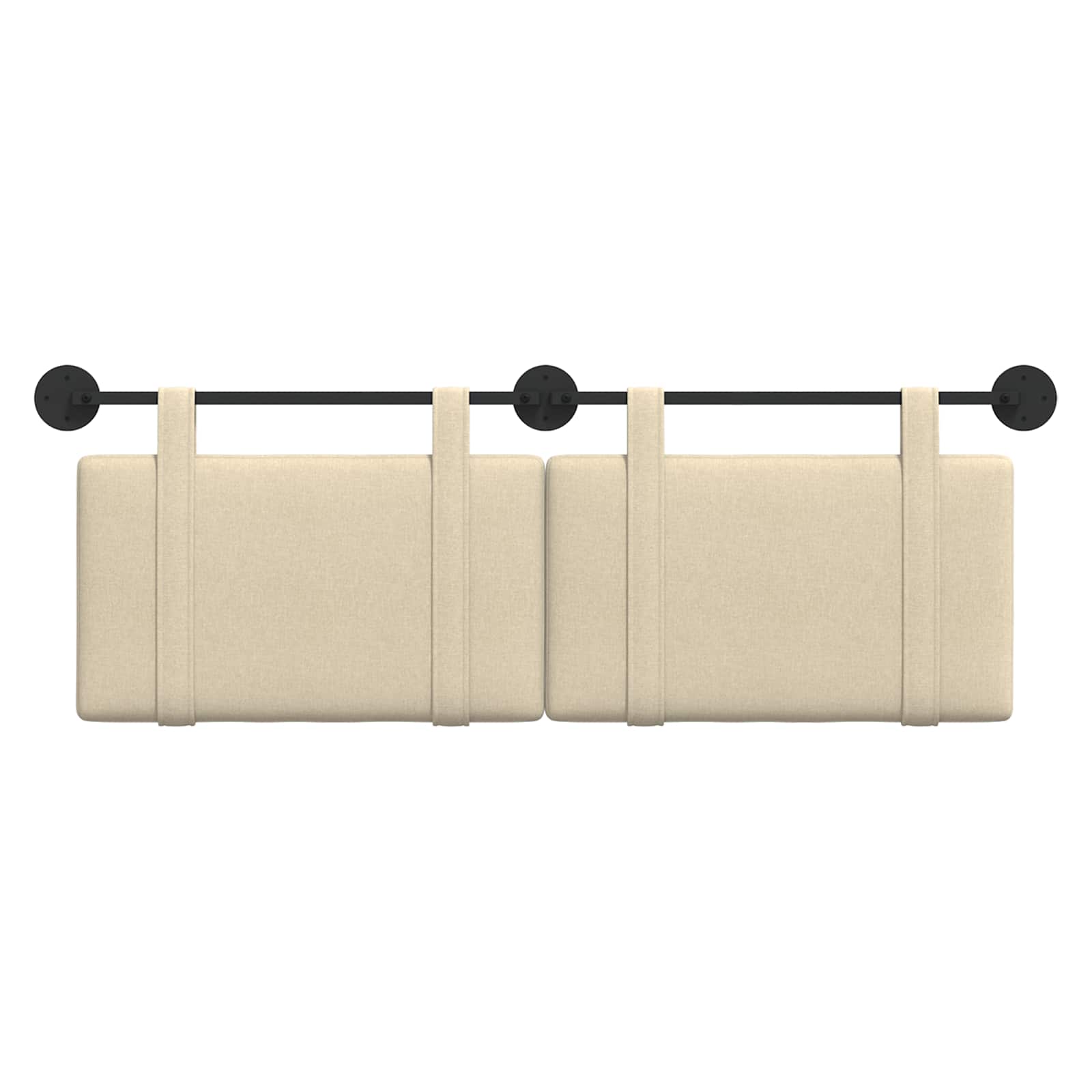 Tête de lit suspendue Crème Tissu