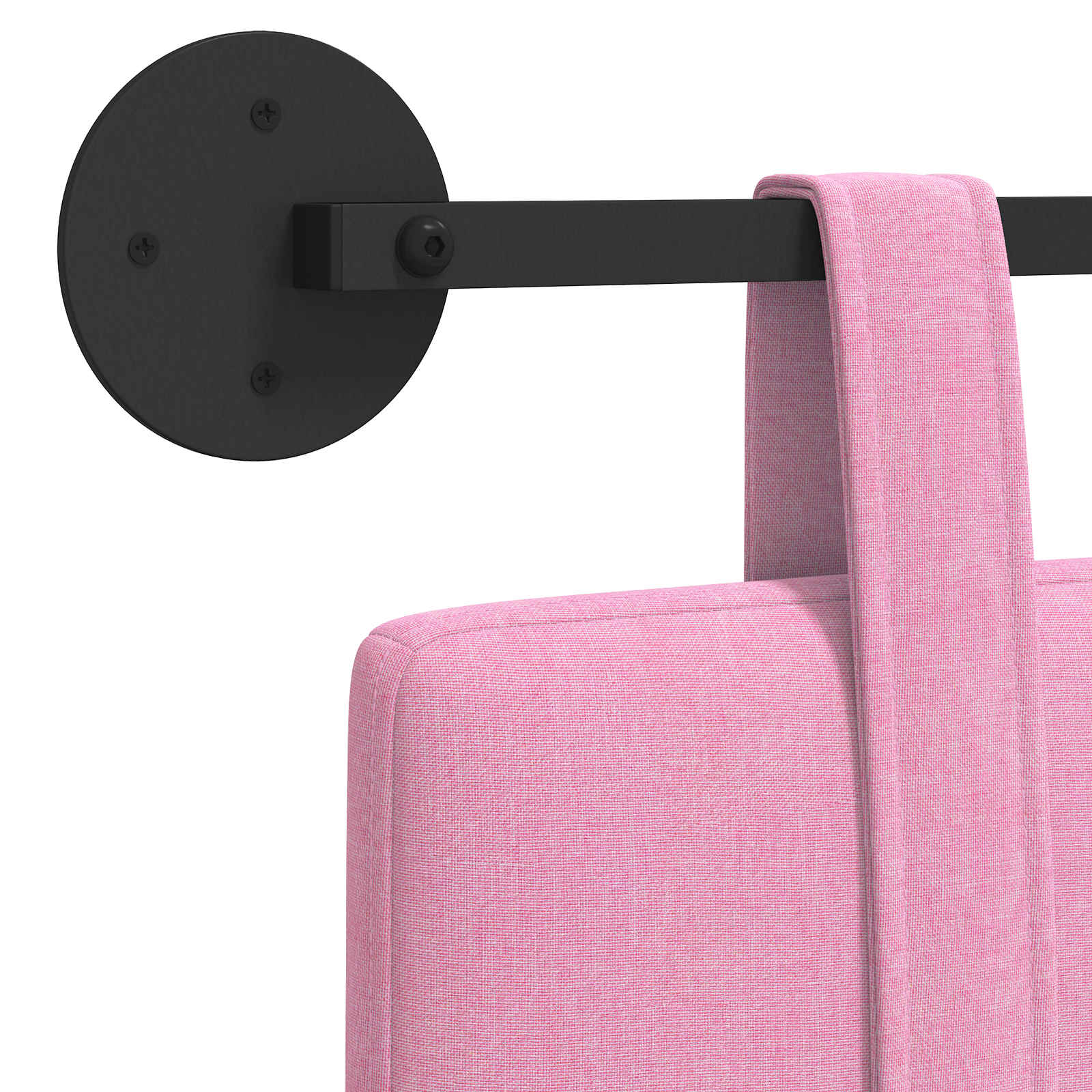 Tête de lit suspendue Rose Tissu