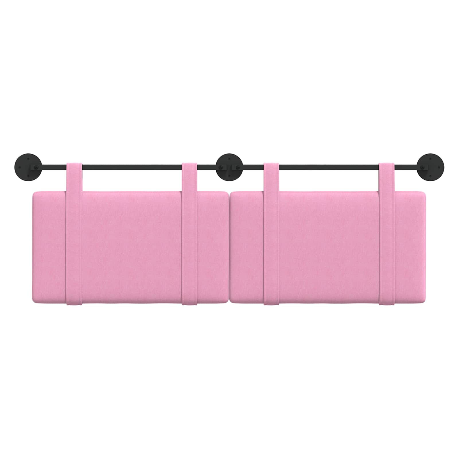 Tête de lit suspendue Rose Tissu