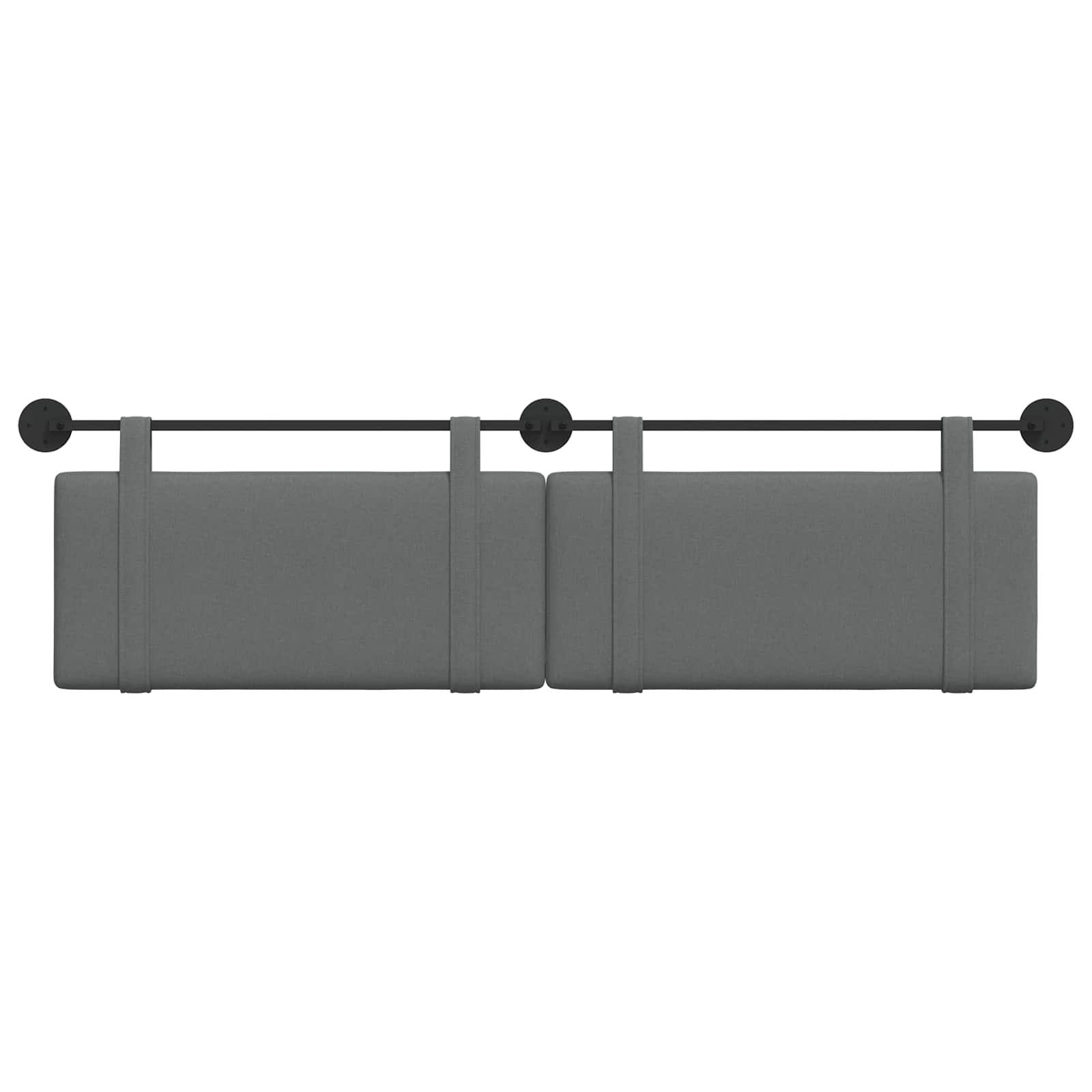 Tête de lit suspendue Uni Gris foncé 170 x 55 x 5 cm tissu - XIOS