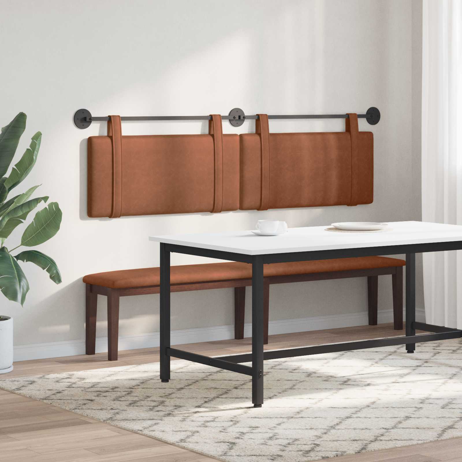 Tête de lit suspendue Uni Marron 170 x 55 x 5 cm PU antique - XIOS