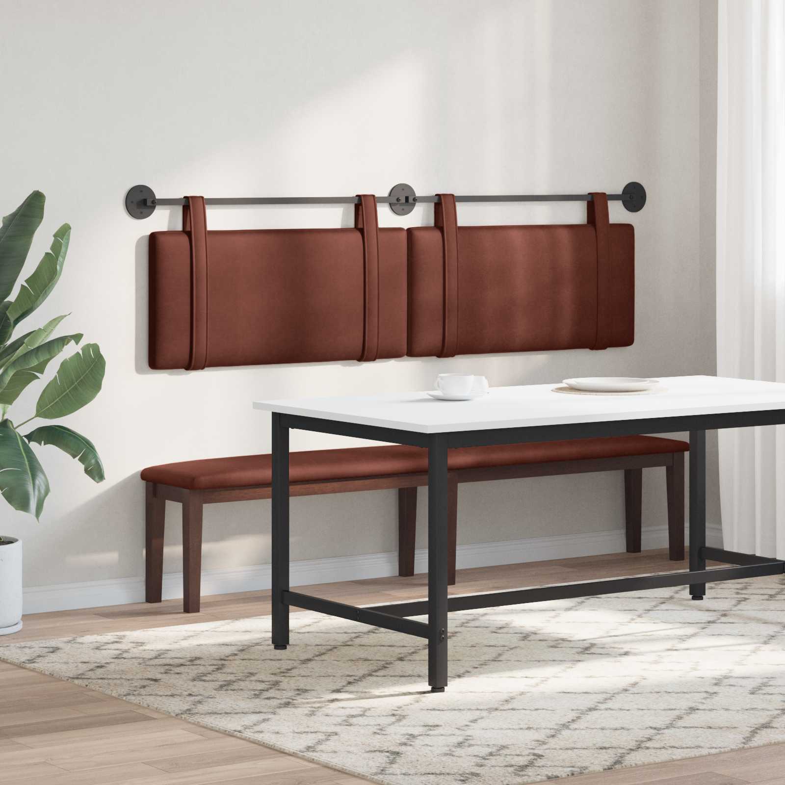 Tête de lit suspendue Brun Brillant 170 x 55 x 5 cm PU antique - XIOS