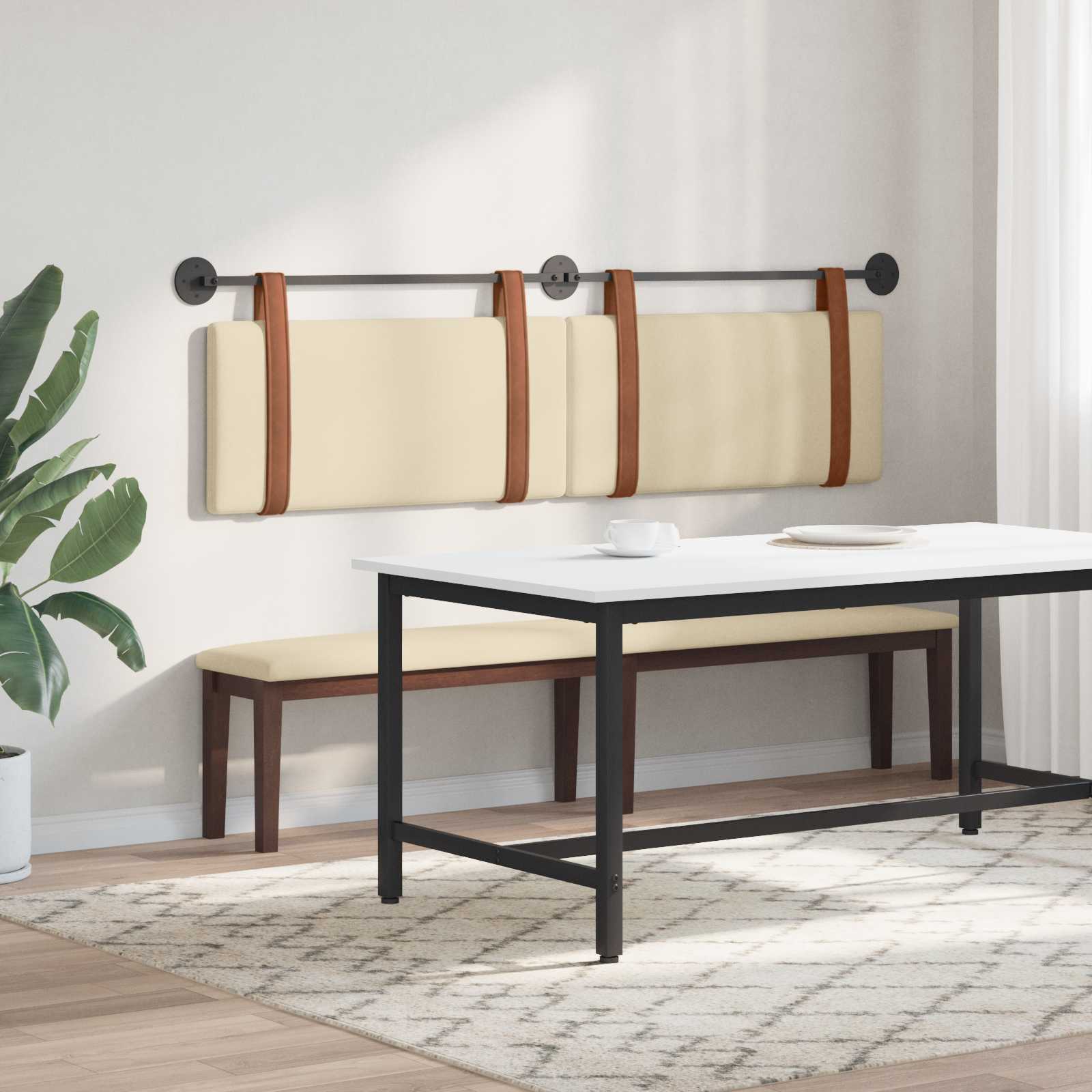 Tête de lit suspendue Crème PU antique - XIOS