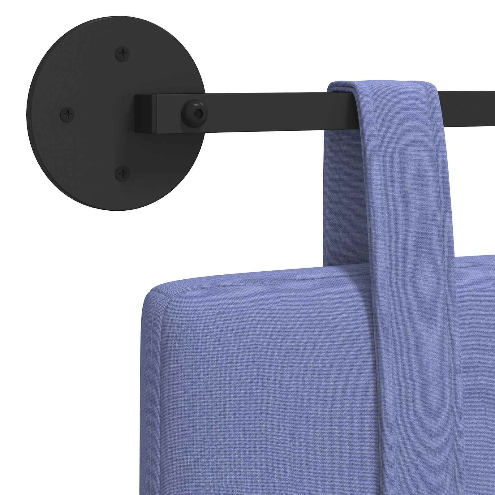 Tête de lit suspendue Uni Bleu denim 190 x 55 x 5 cm tissu - XIOS