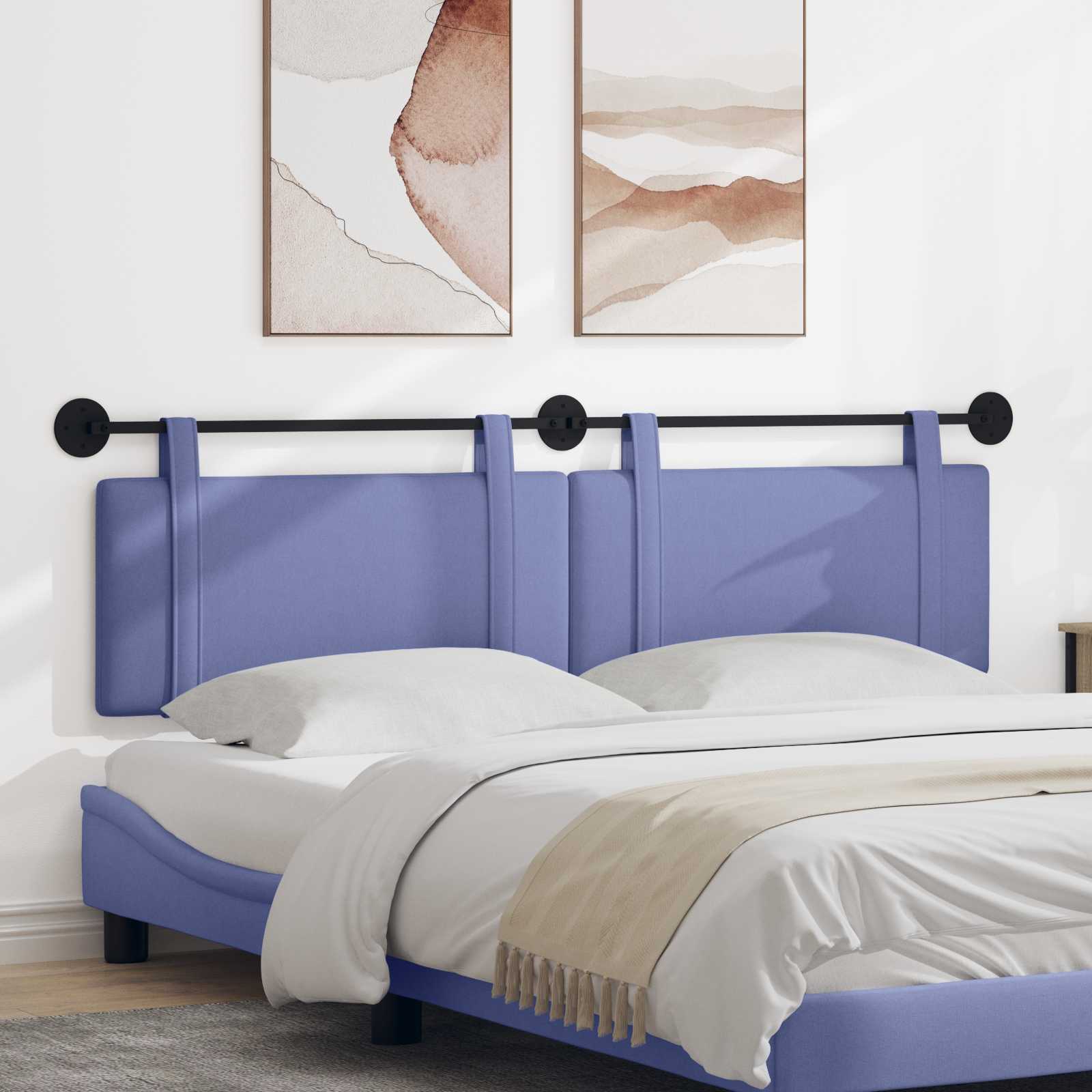 Tête de lit suspendue Uni Bleu denim 190 x 55 x 5 cm tissu - XIOS