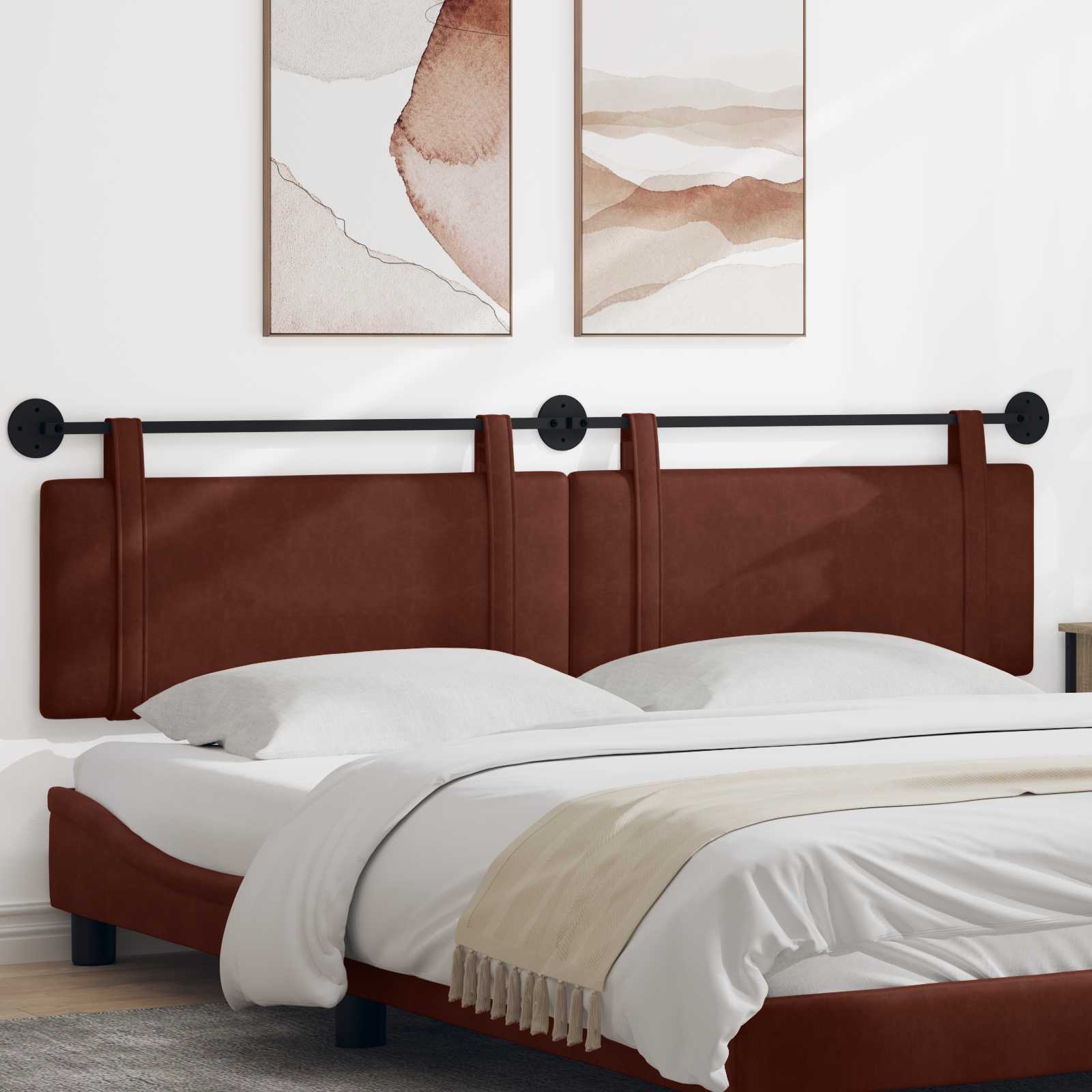 Tête de lit suspendue Brun Brillant PU antique - XIOS