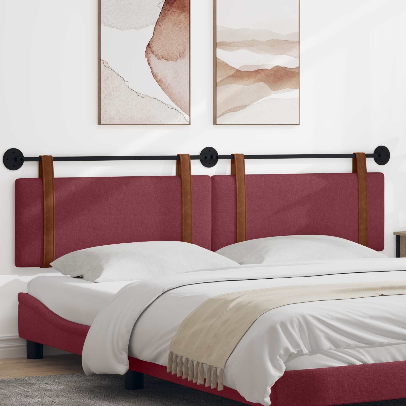 Tête de lit suspendue Bordeaux PU antique - XIOS