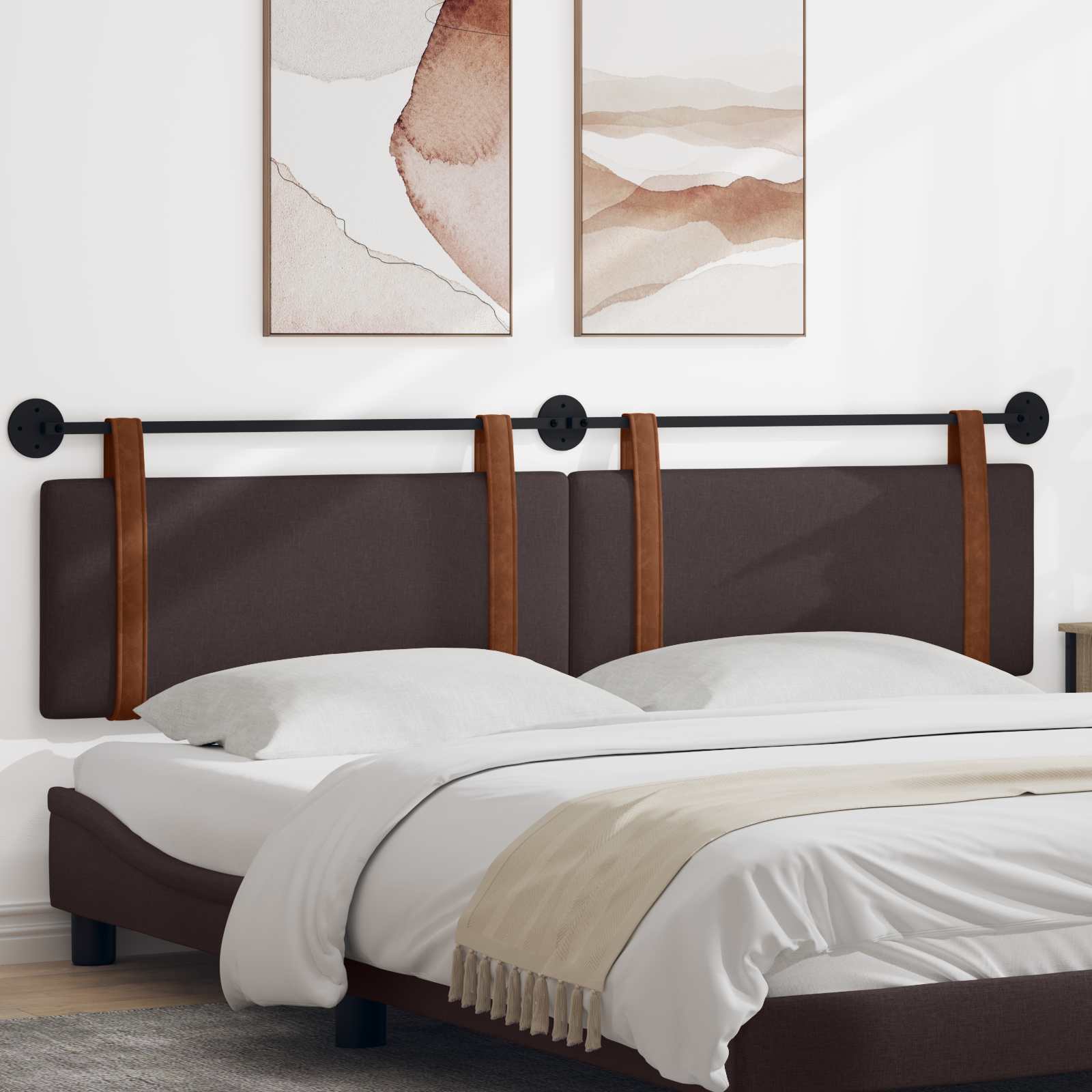 Tête de lit suspendue Marron foncé PU antique - XIOS
