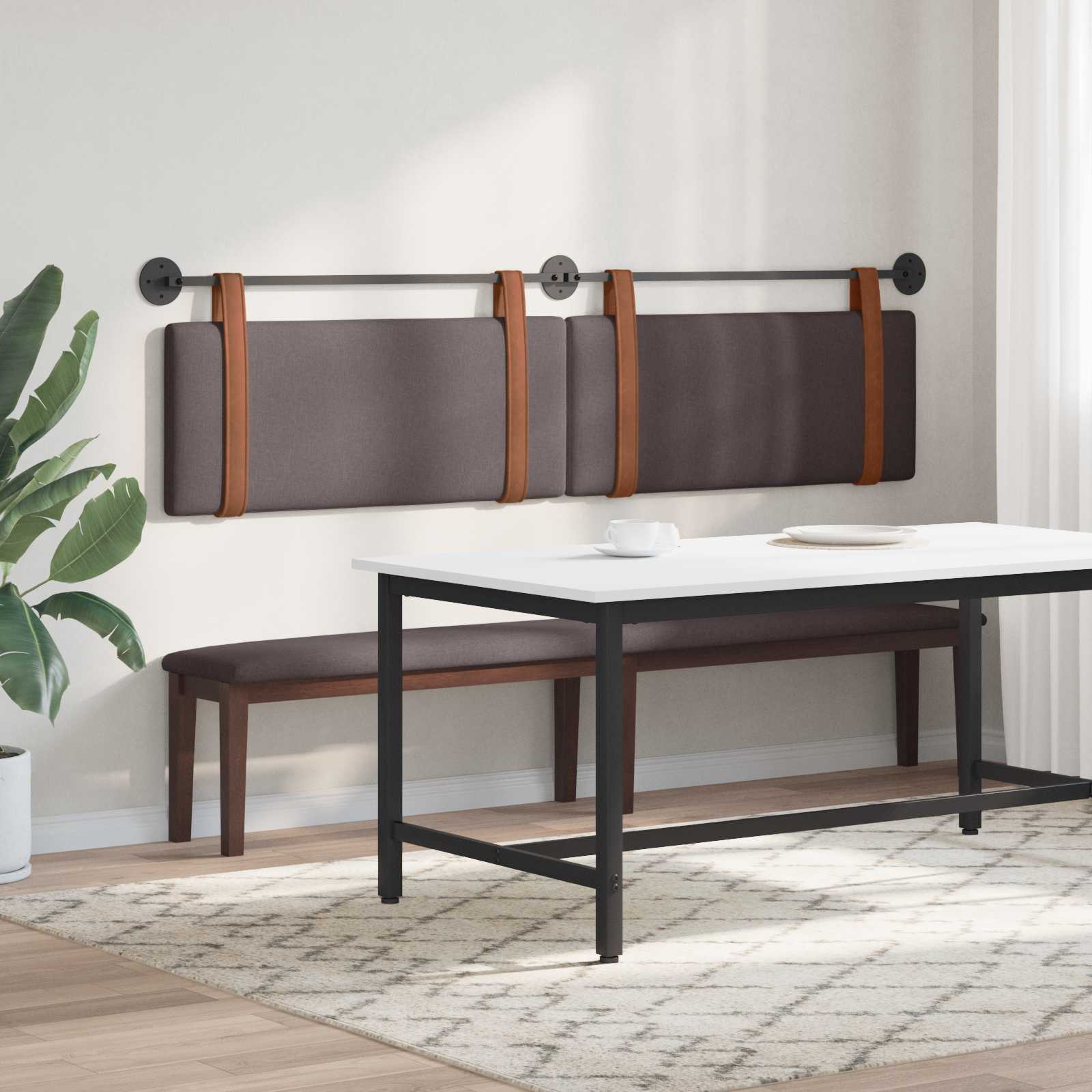 Tête de lit suspendue Marron foncé PU antique - XIOS
