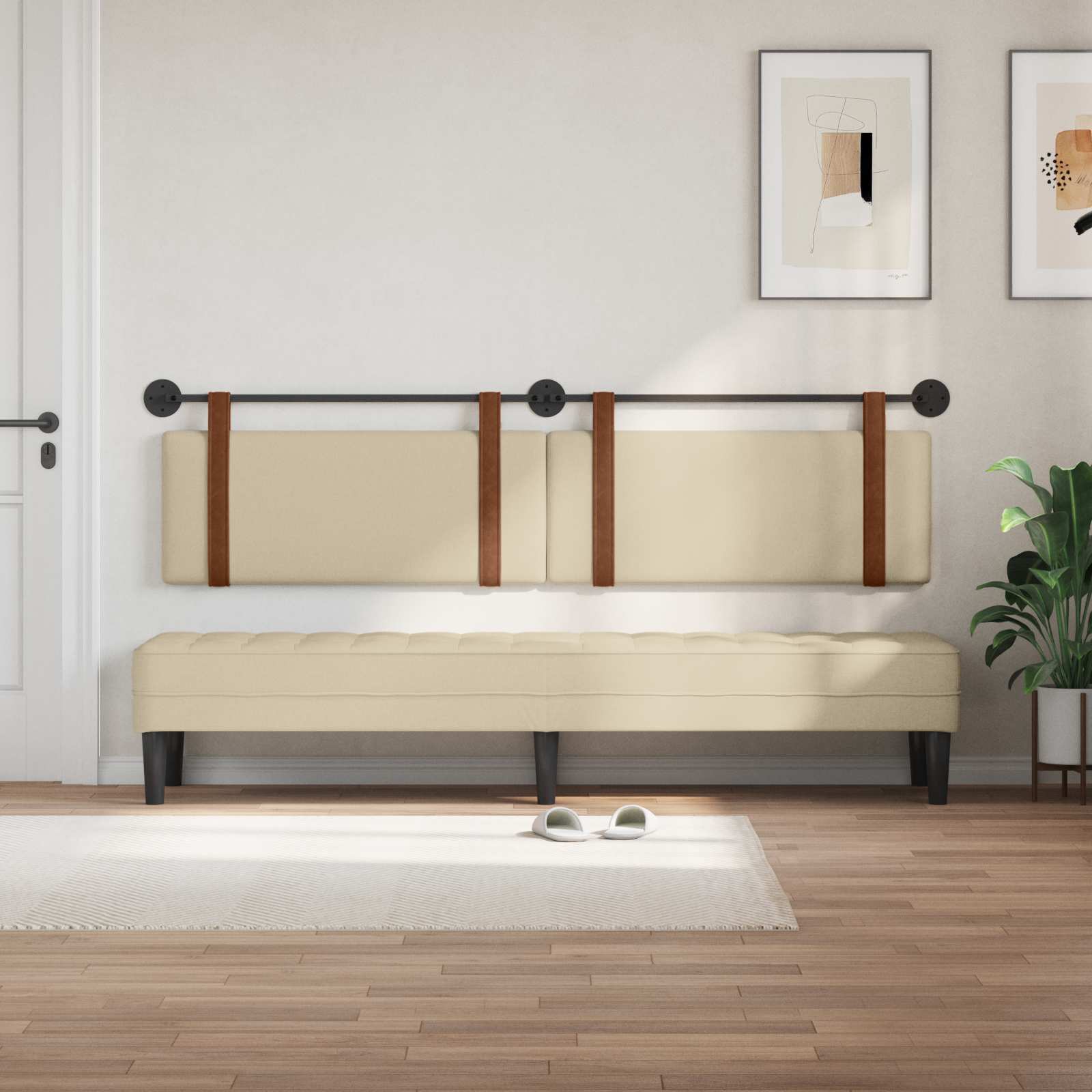 Tête de lit suspendue Crème PU antique - XIOS