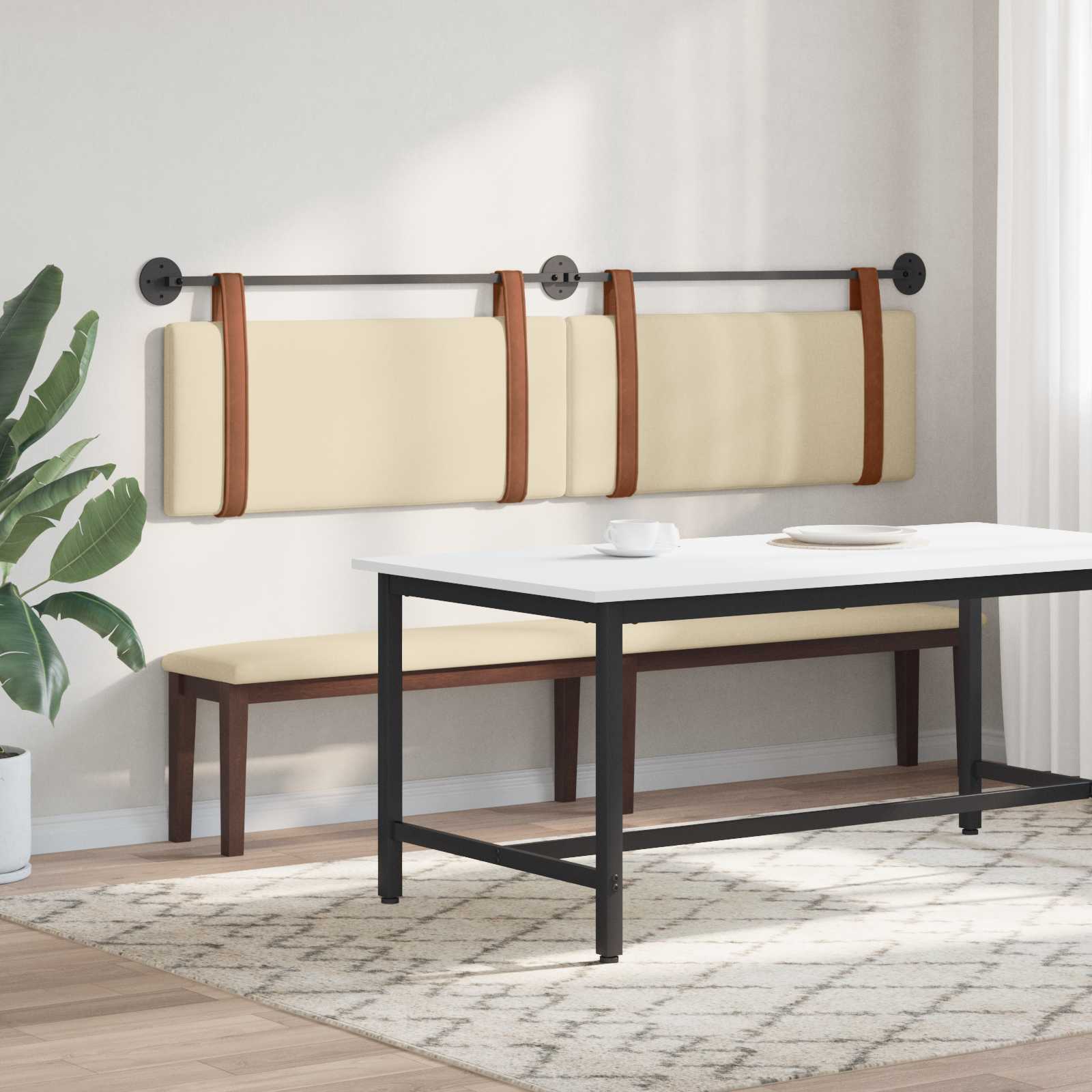Tête de lit suspendue Crème PU antique - XIOS