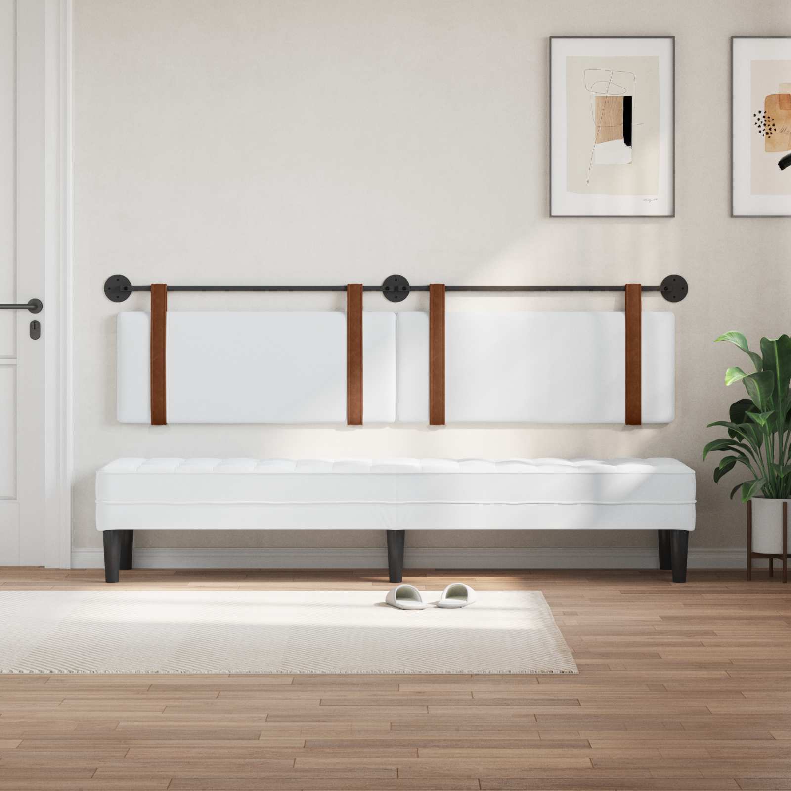 Tête de lit suspendue Blanc PU antique - XIOS
