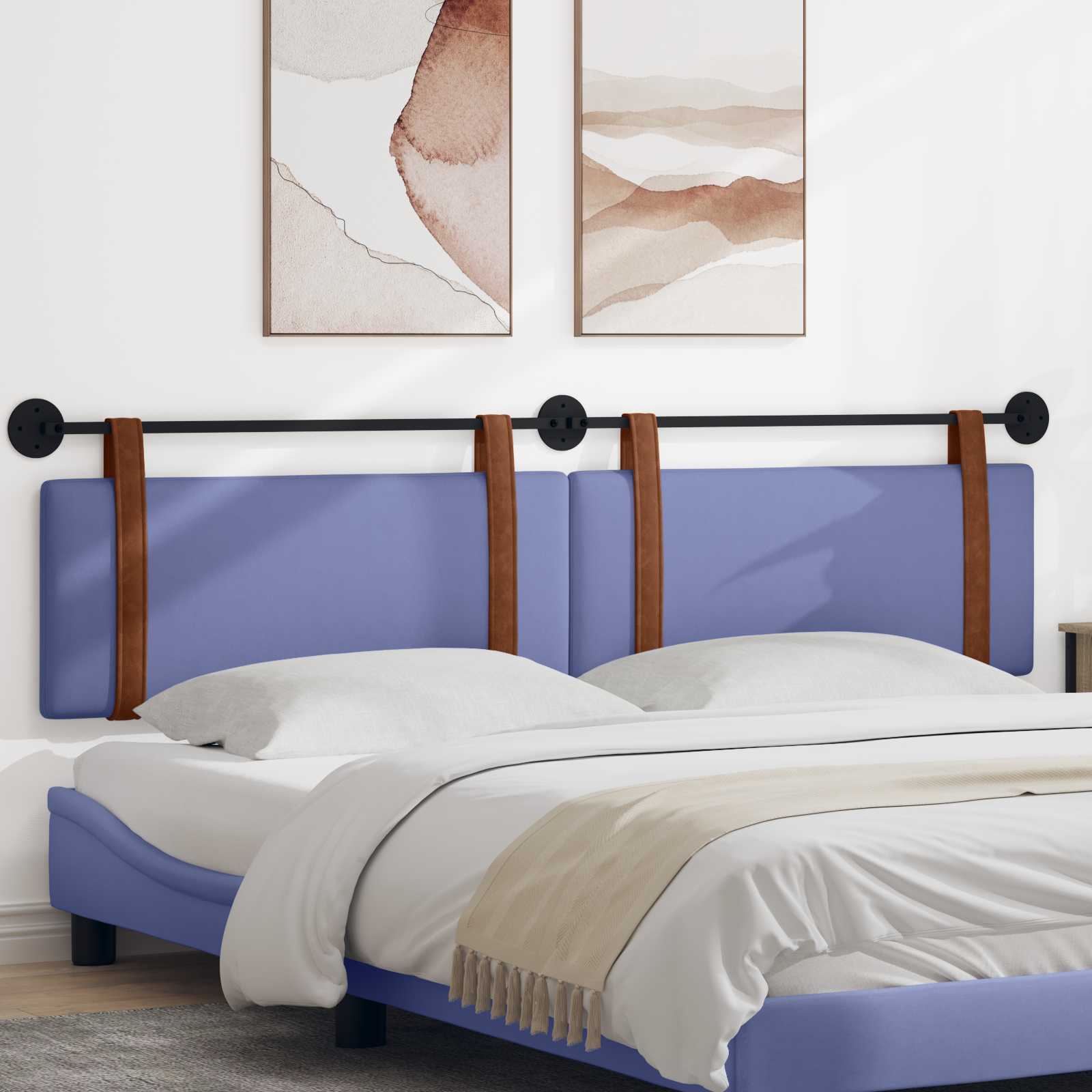 Tête de lit suspendue Bleu denim PU antique - XIOS