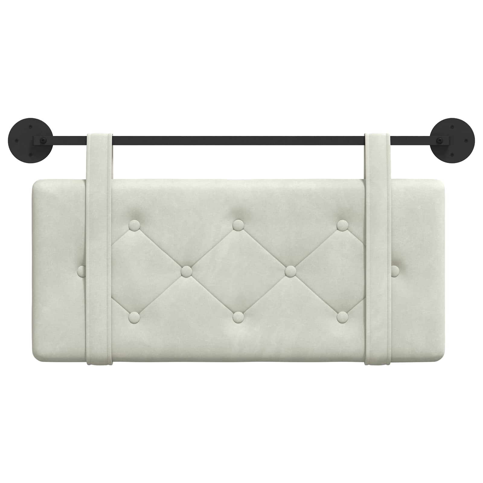 Tête de lit suspendue Crème 90 x 55 x 5 cm Velours - XIOS