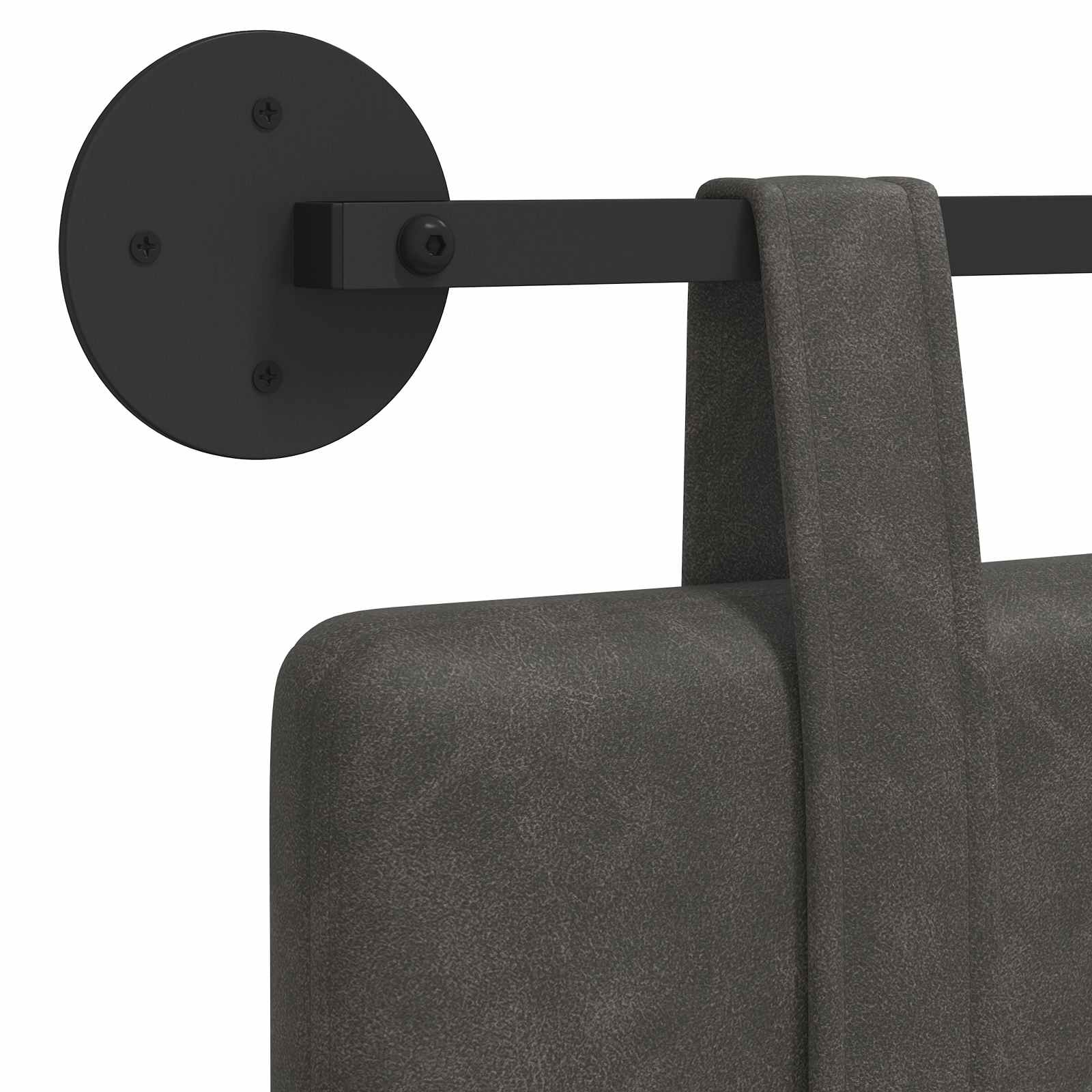 Tête de lit suspendue Montage mural Noir 100 cm PU antique - XIOS