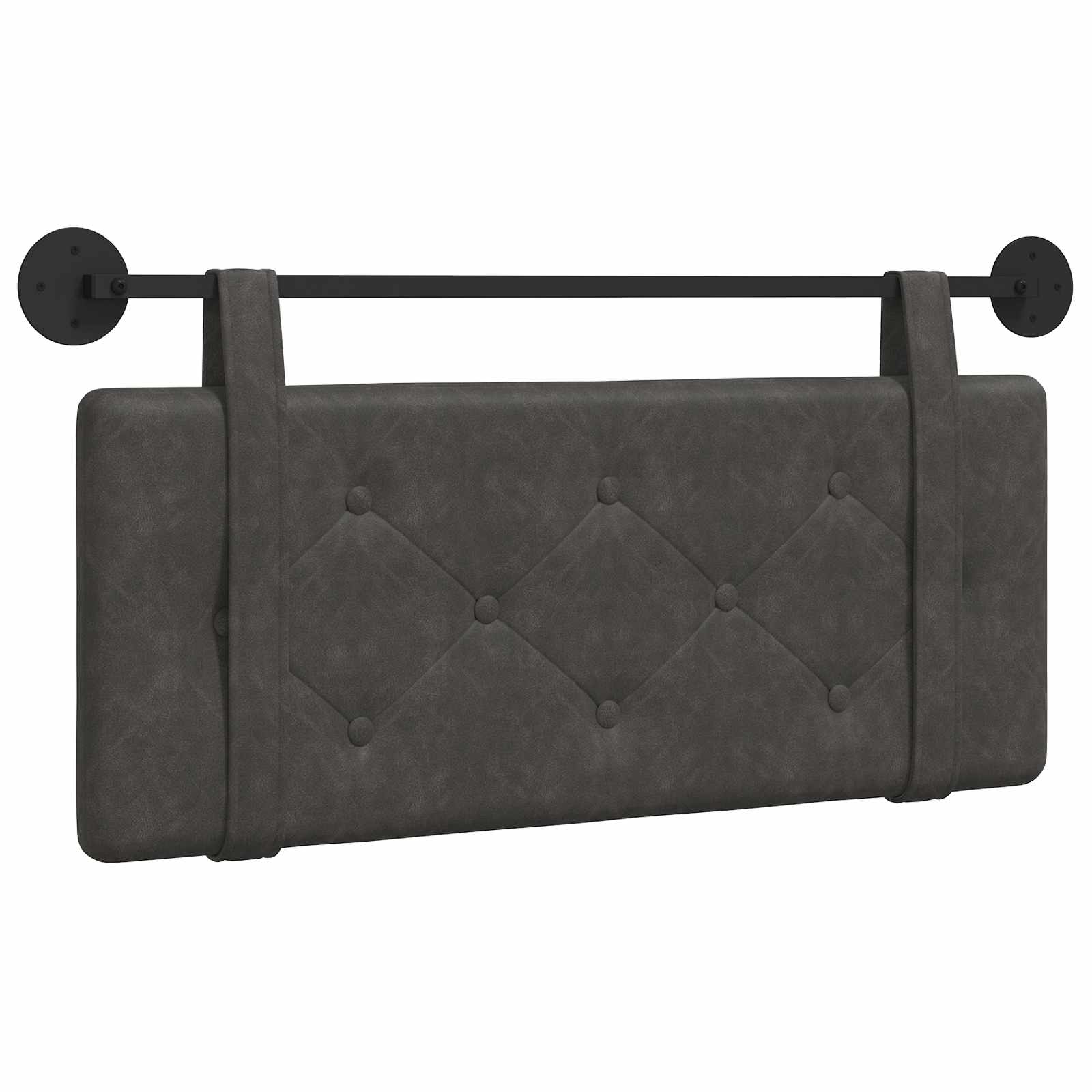 Tête de lit suspendue Montage mural Noir 100 cm PU antique - XIOS