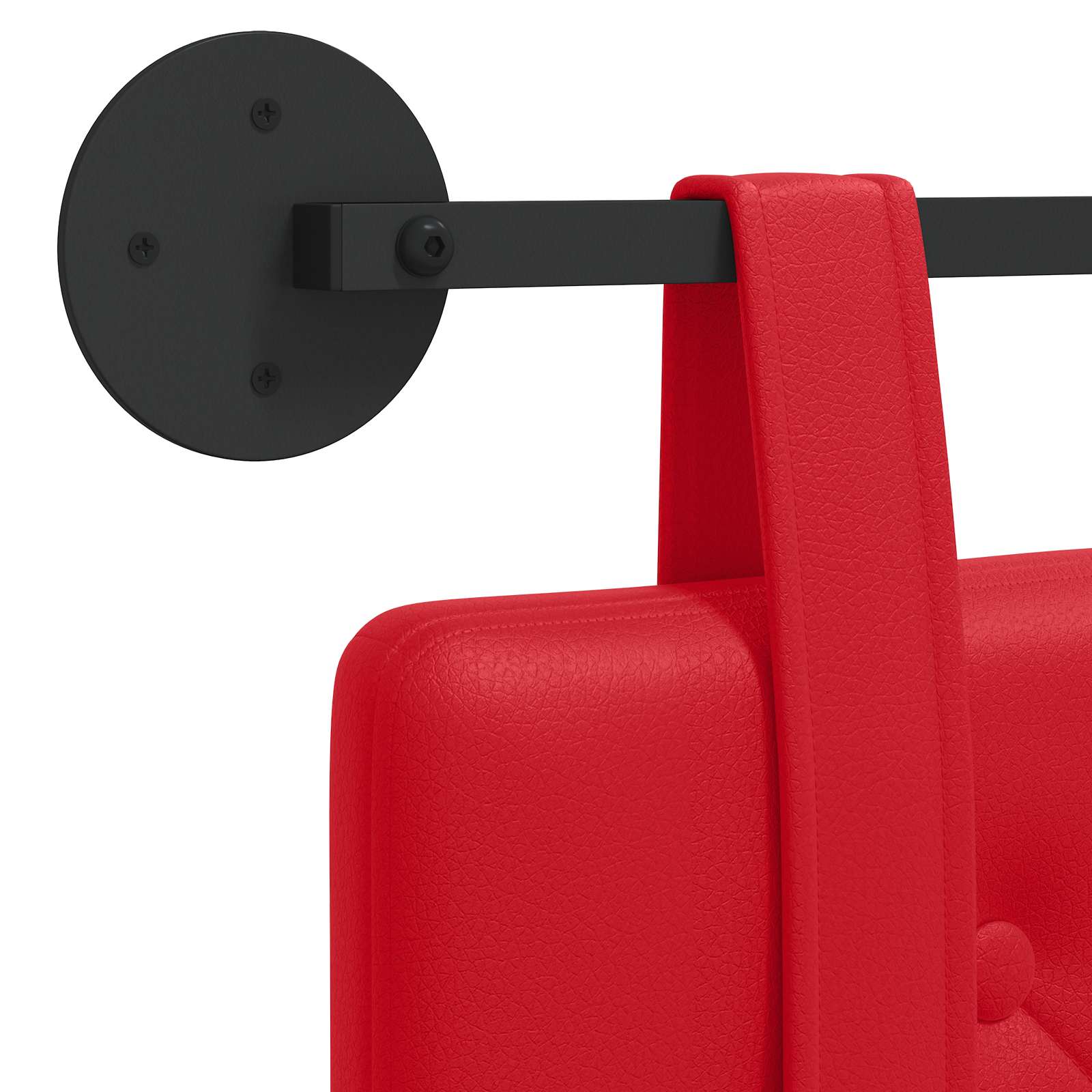 Tête de lit suspendue Rouge 130 x 55 x 5 cm Simili cuir - XIOS